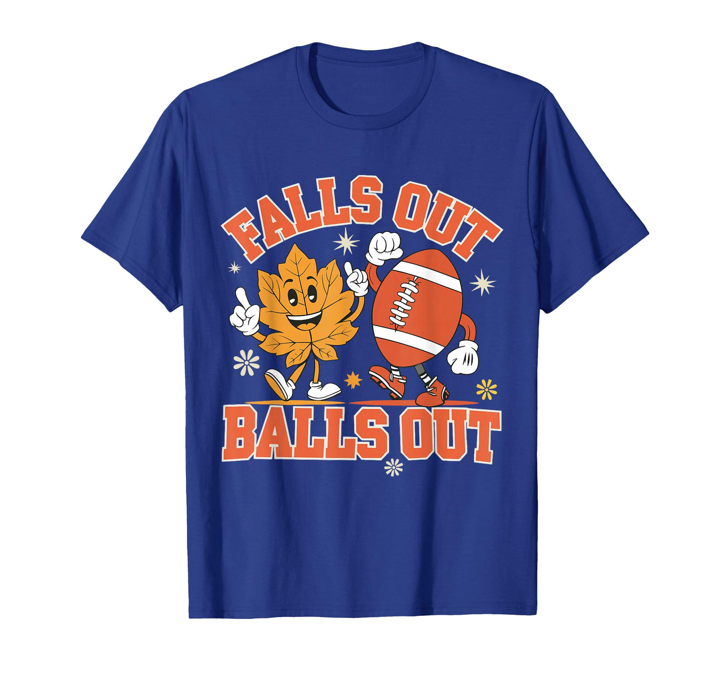 Vintage Falls Out Balls Out Football Game Day Thanksgiving T-Shirt