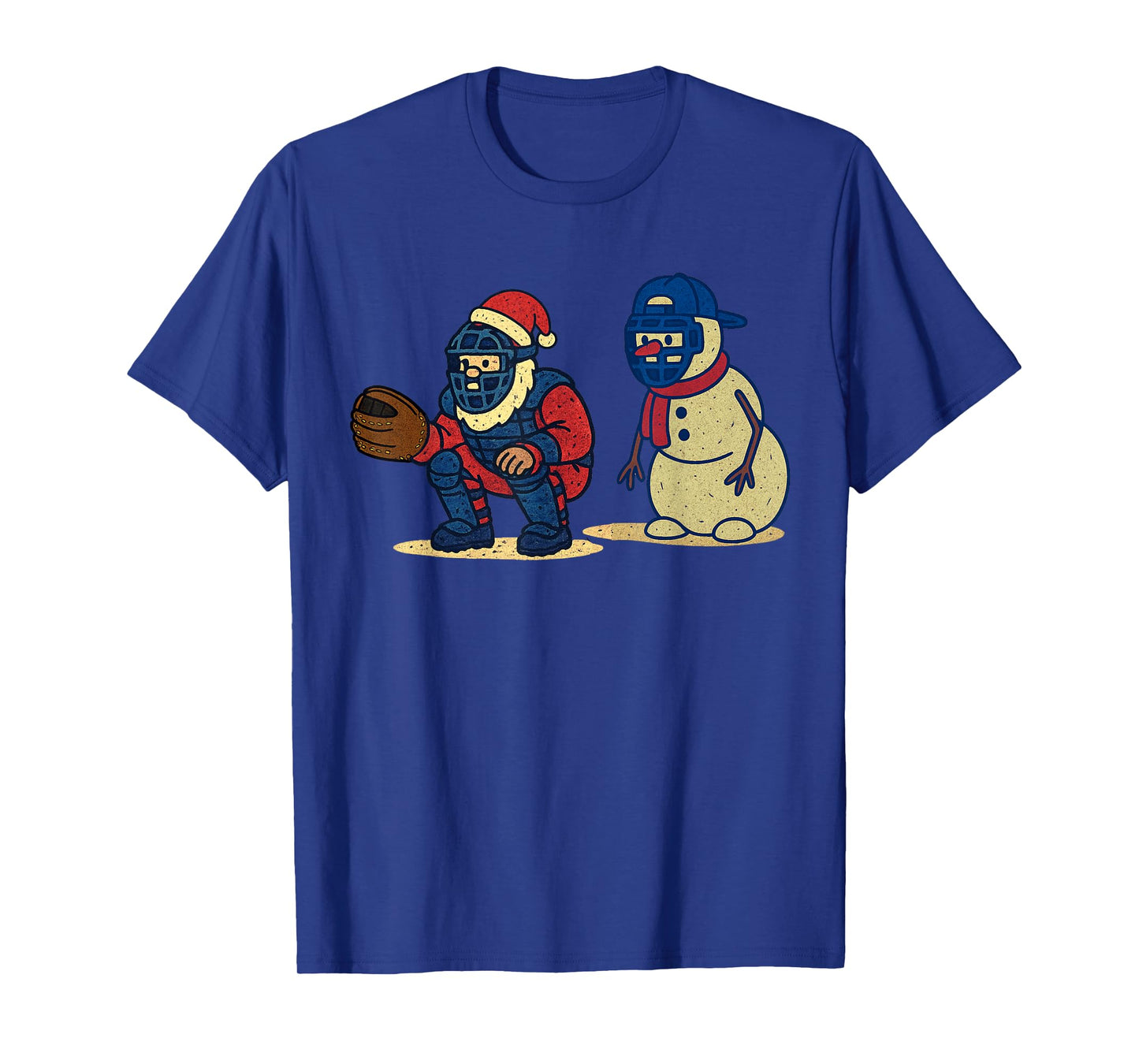 Santa Claus Playing Baseball Xmas Holiday Funny Christmas T-Shirt