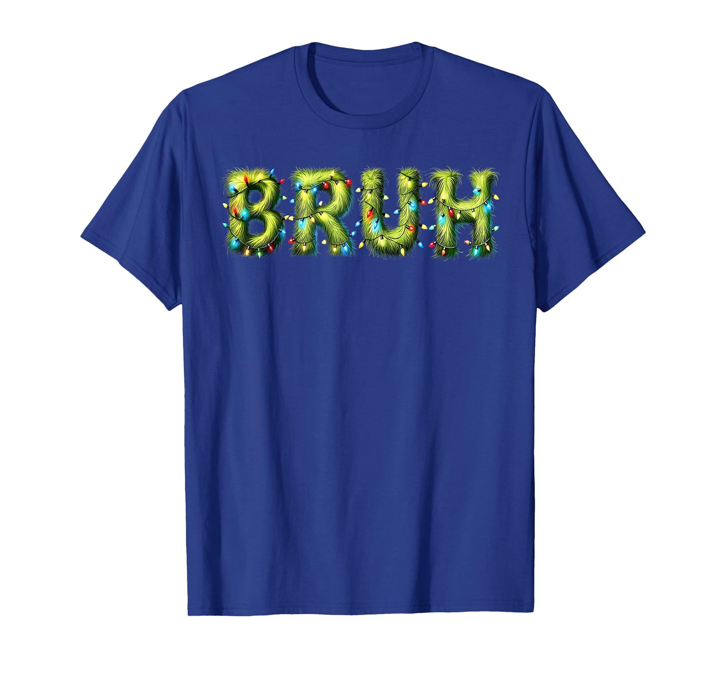 Bruh Santa Squad Merry Christmas Xmas Lights Pajamas Holiday T-Shirt