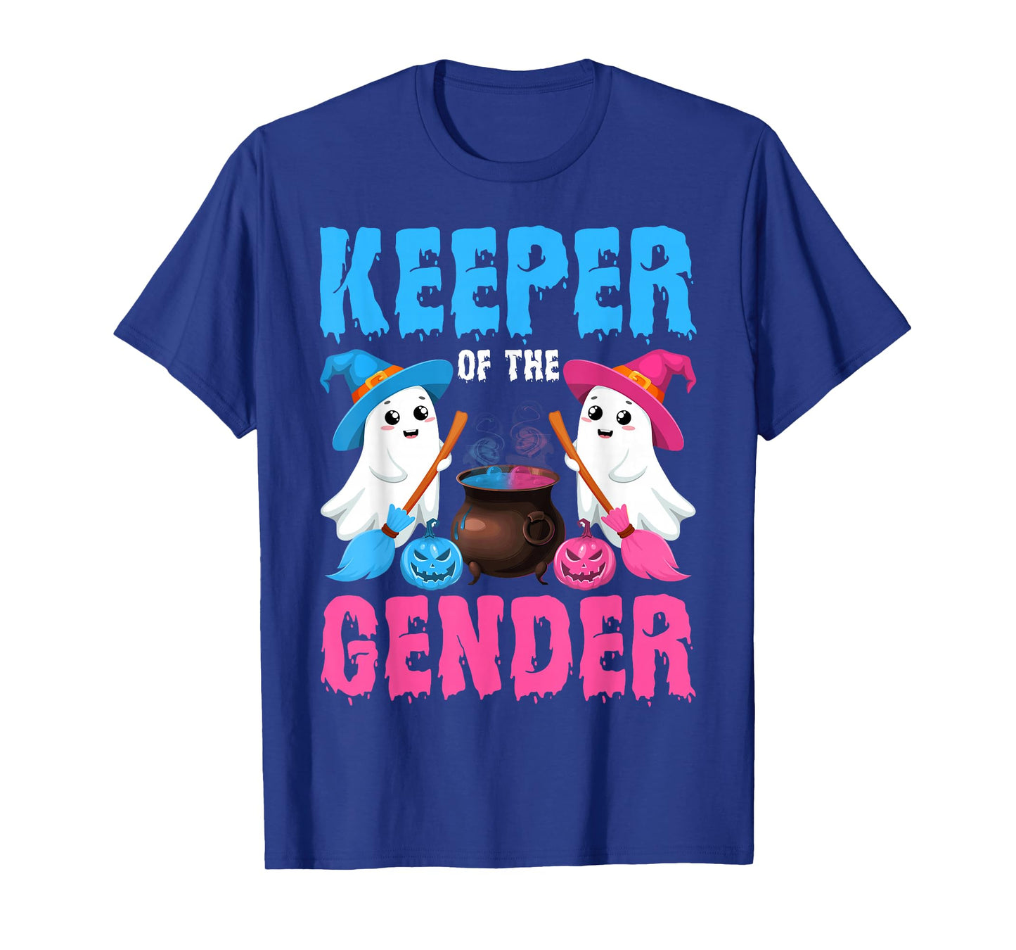 Keeper of The Gender Ghost Witch Halloween Gender Reveal T-Shirt