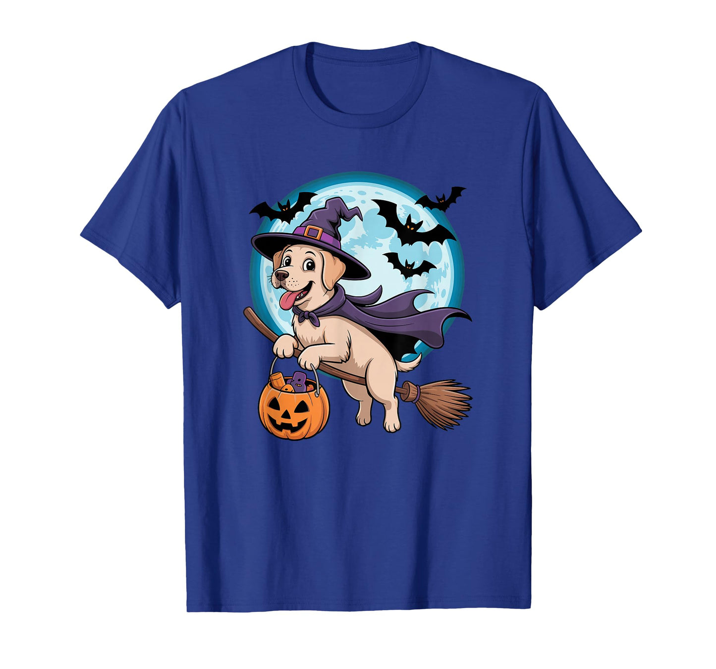 Halloween Witch Labrador Retriever Moon T-Shirt
