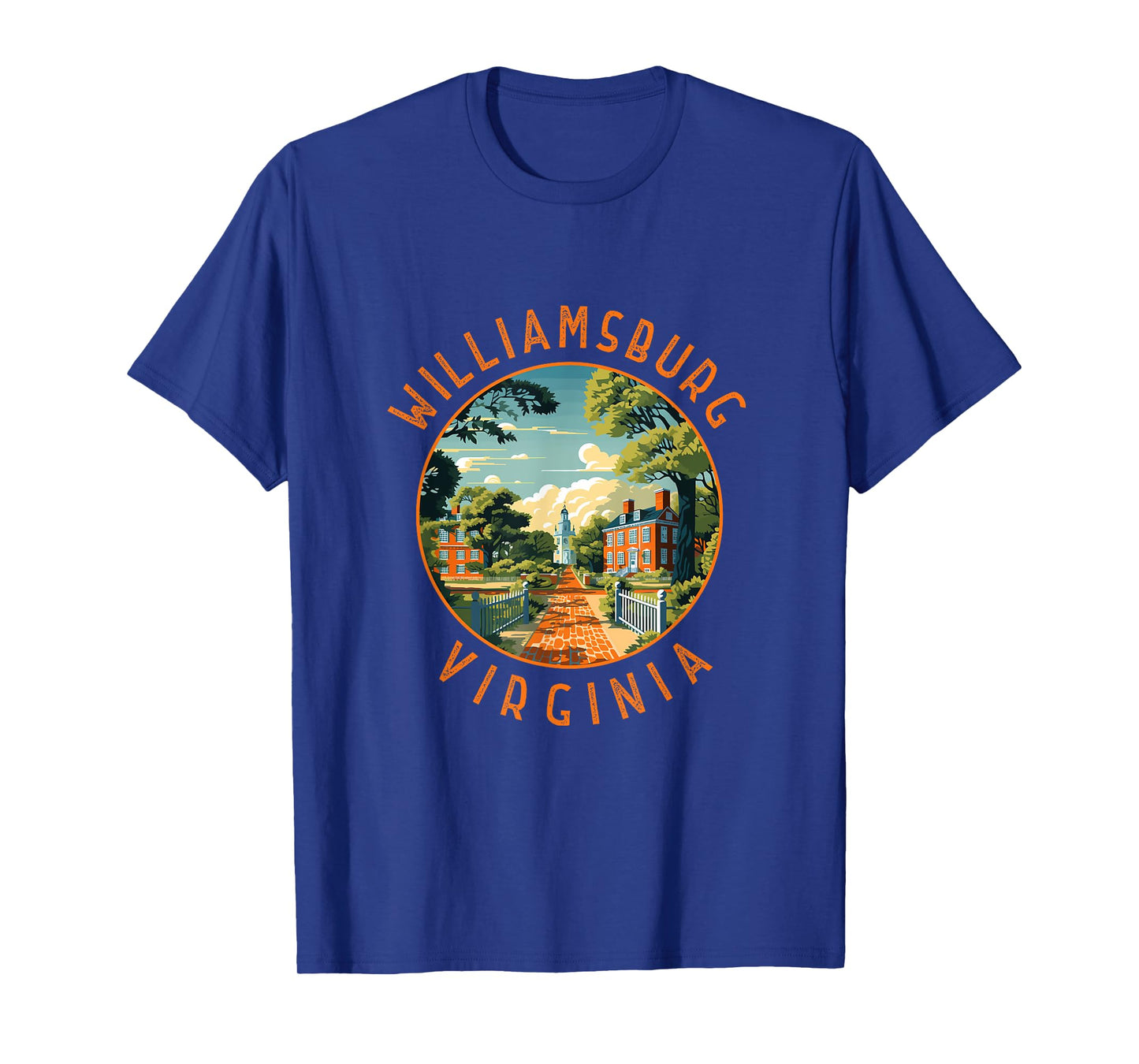 Williamsburg Virginia Distressed Retro Circle T-Shirt