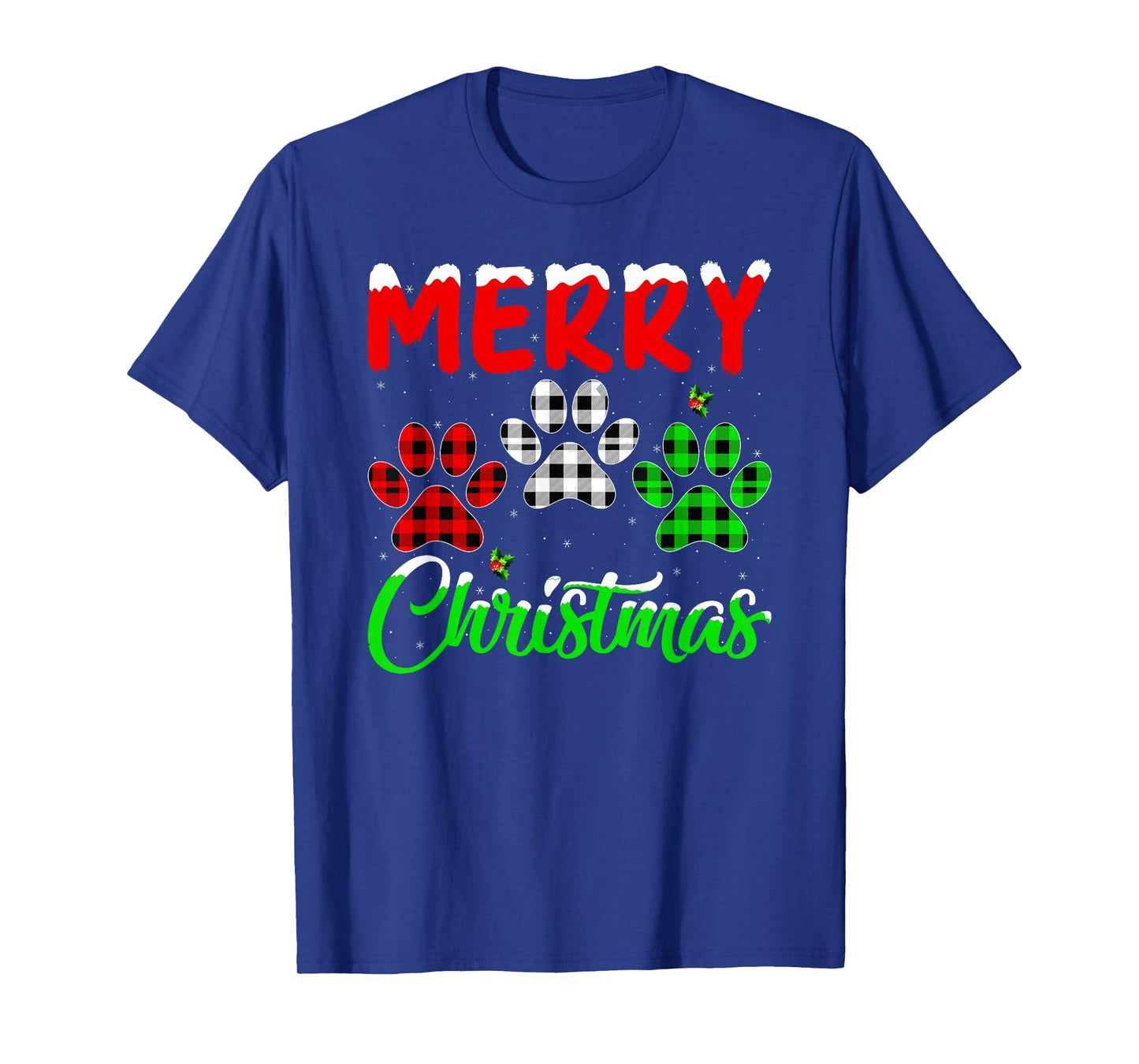 Dog Paw Christmas Pajamas Puppy Dog Lover Xmas T-Shirt