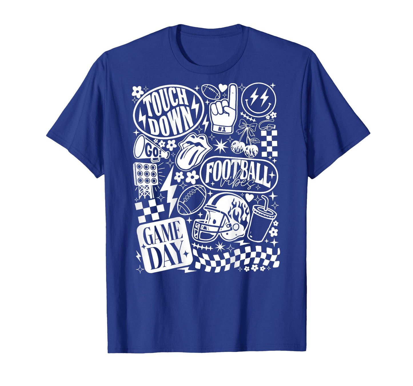 Vintage Football Mom Streetwear Cool Graphic Back Print T-Shirt