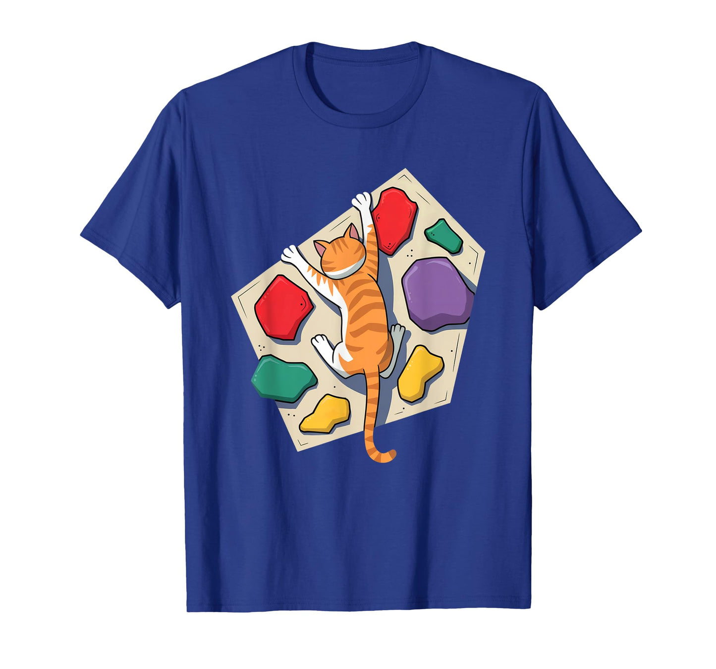 Funny Bouldering Cat – Rock Climbing & Cat Lover Design Men Women Kids T-Shirt