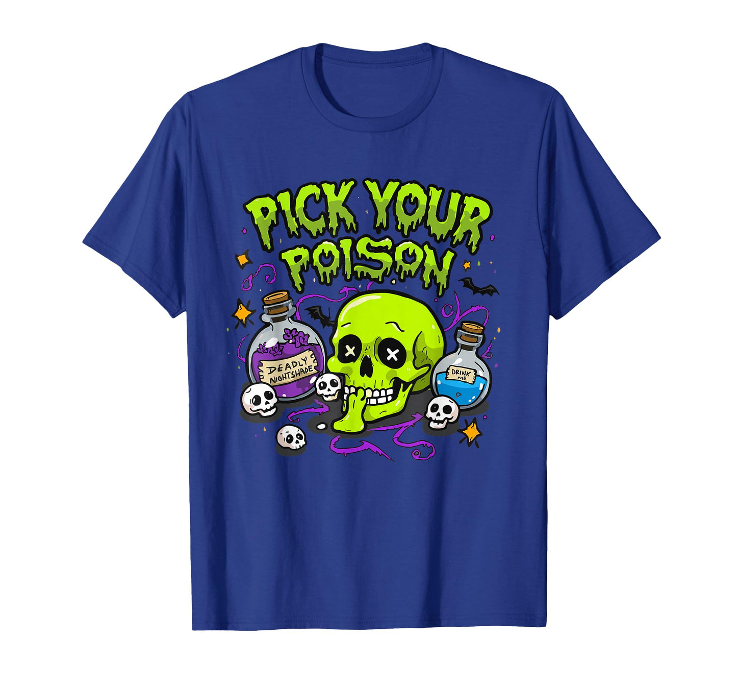 Pick Your Poison Spooky Potion Bottles Halloween T-Shirt