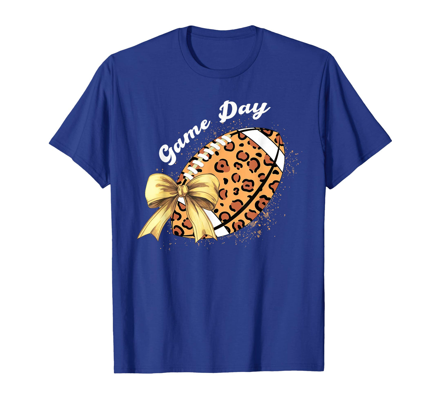 Vintage Game Day Leopard American Football Season Women Girl T-Shirt