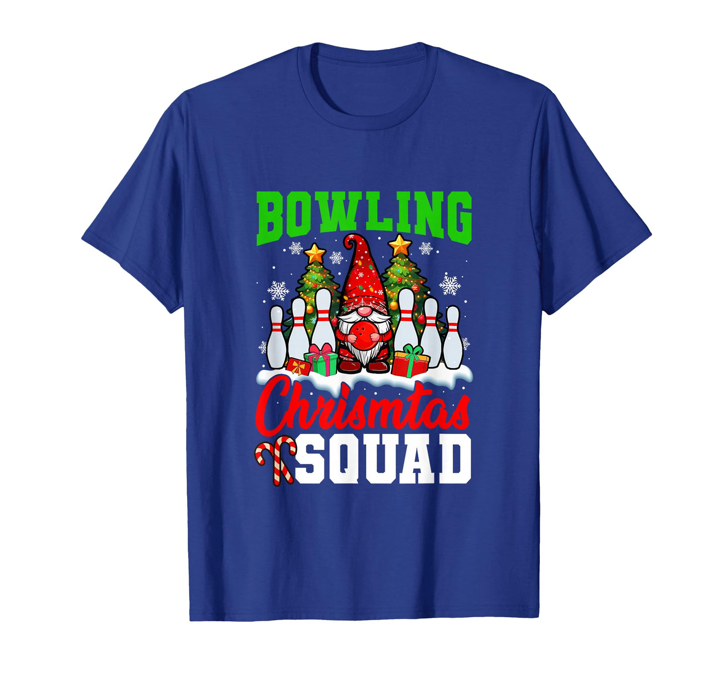 Bowling Christmas Squad Player Costume Gnome Lover Kids T-Shirt