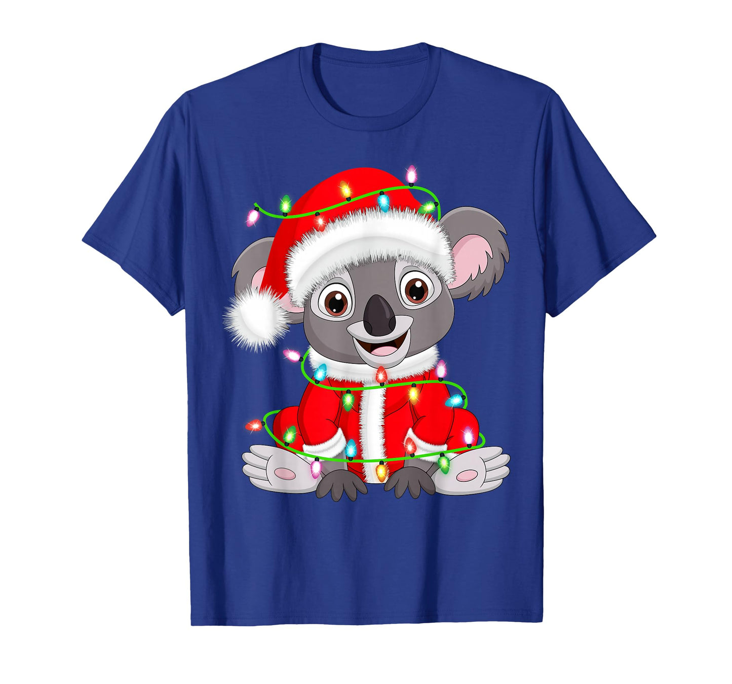 Koala Christmas Lights Santa Costume Cute Animal Xmas T-Shirt