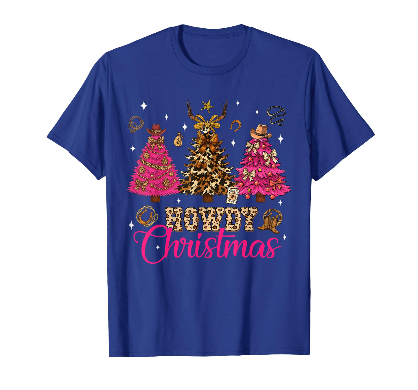Howdy Christmas Tree Coquette Bow Western Xmas Pjs Cowgirl T-Shirt