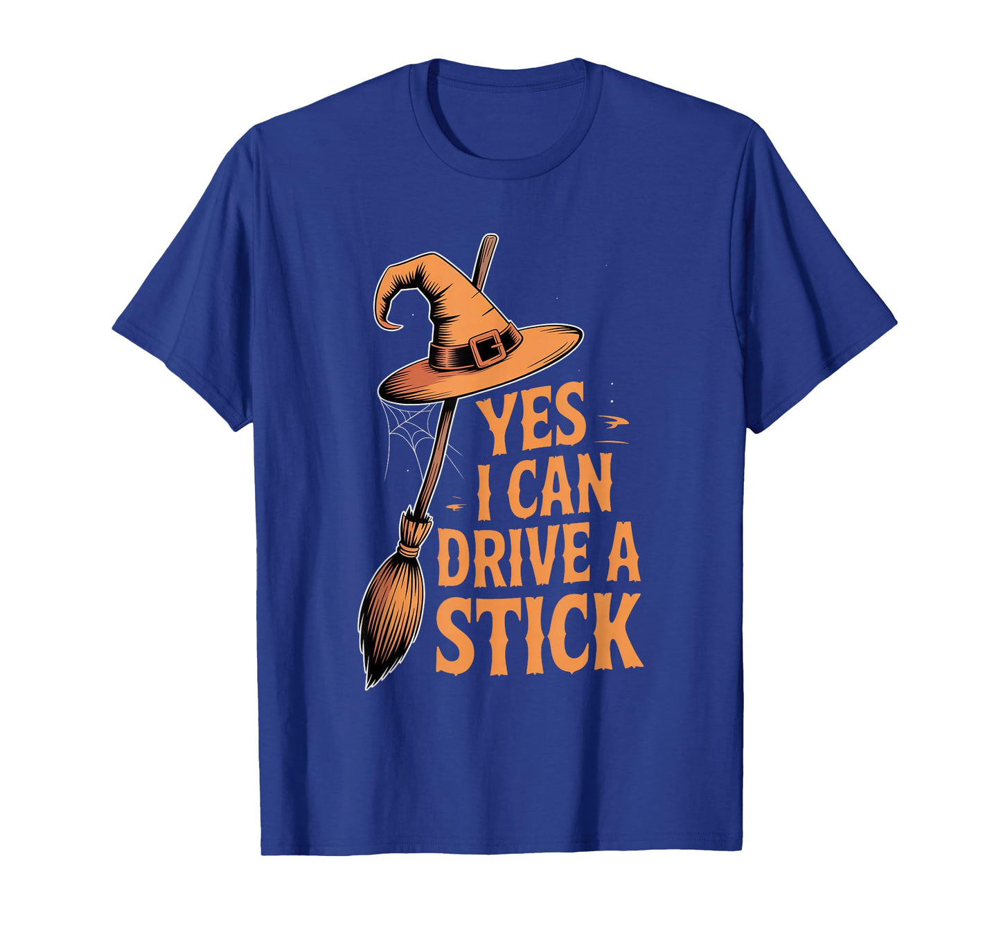 Yes I Can Drive A Stick Funny Halloween Spooky Witch T-Shirt