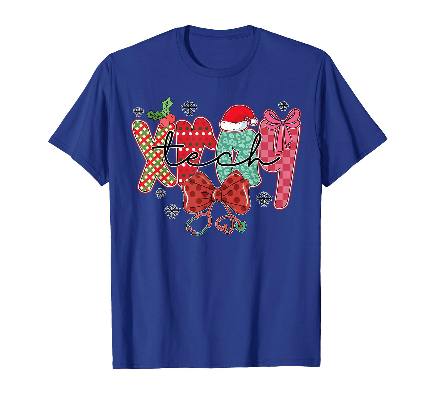 Funny Xray Tech Christmas Women Coquette Bow Radiology Men T-Shirt