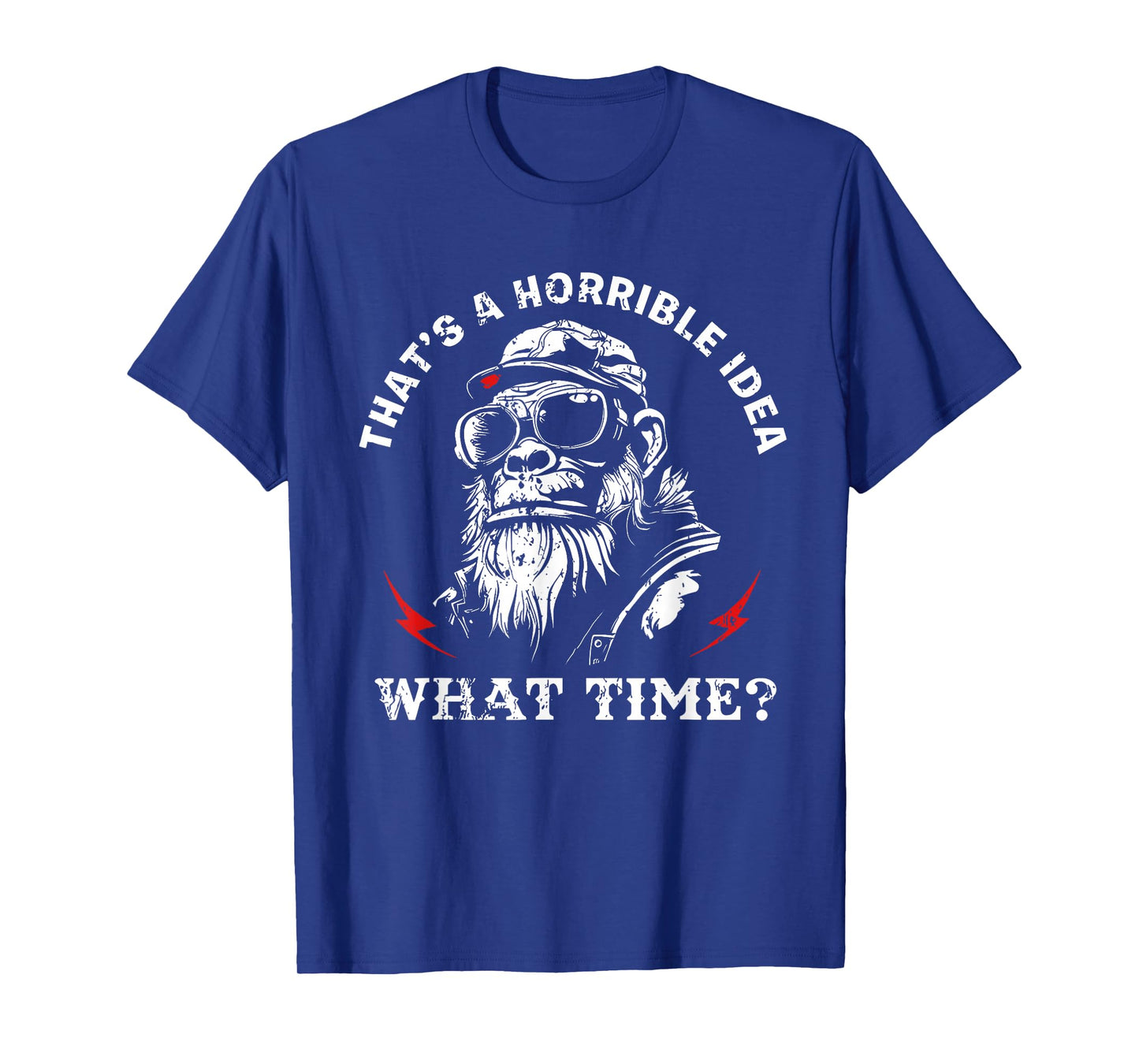 Retro That's A Horrible Idea What Time Monkey T-Shirt