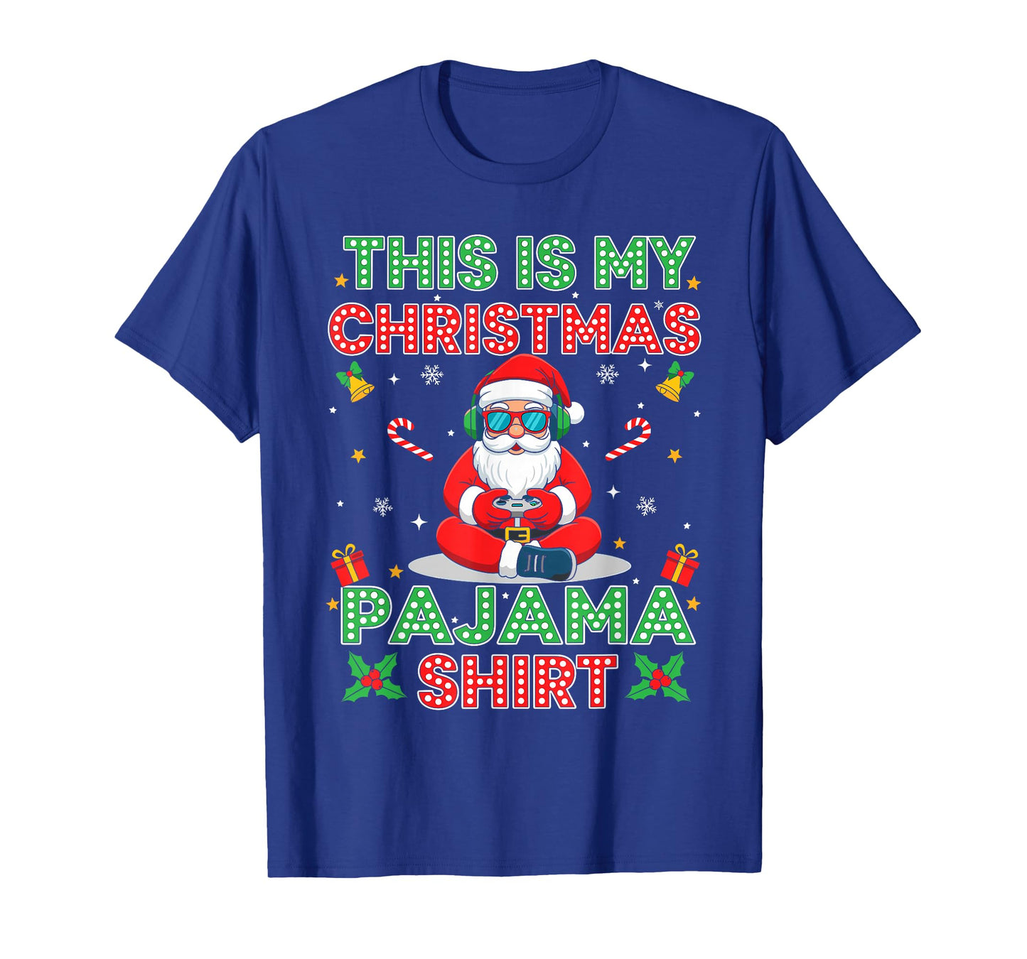 This is My Christmas Pajama Santa Claus Video Game Men Kids T-Shirt