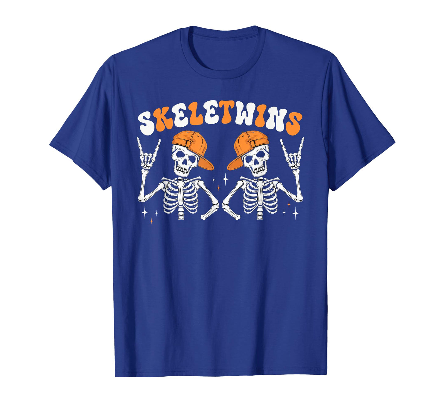 Skeletwins Halloween Twins Skeletons Hat Matching Boys Kids T-Shirt