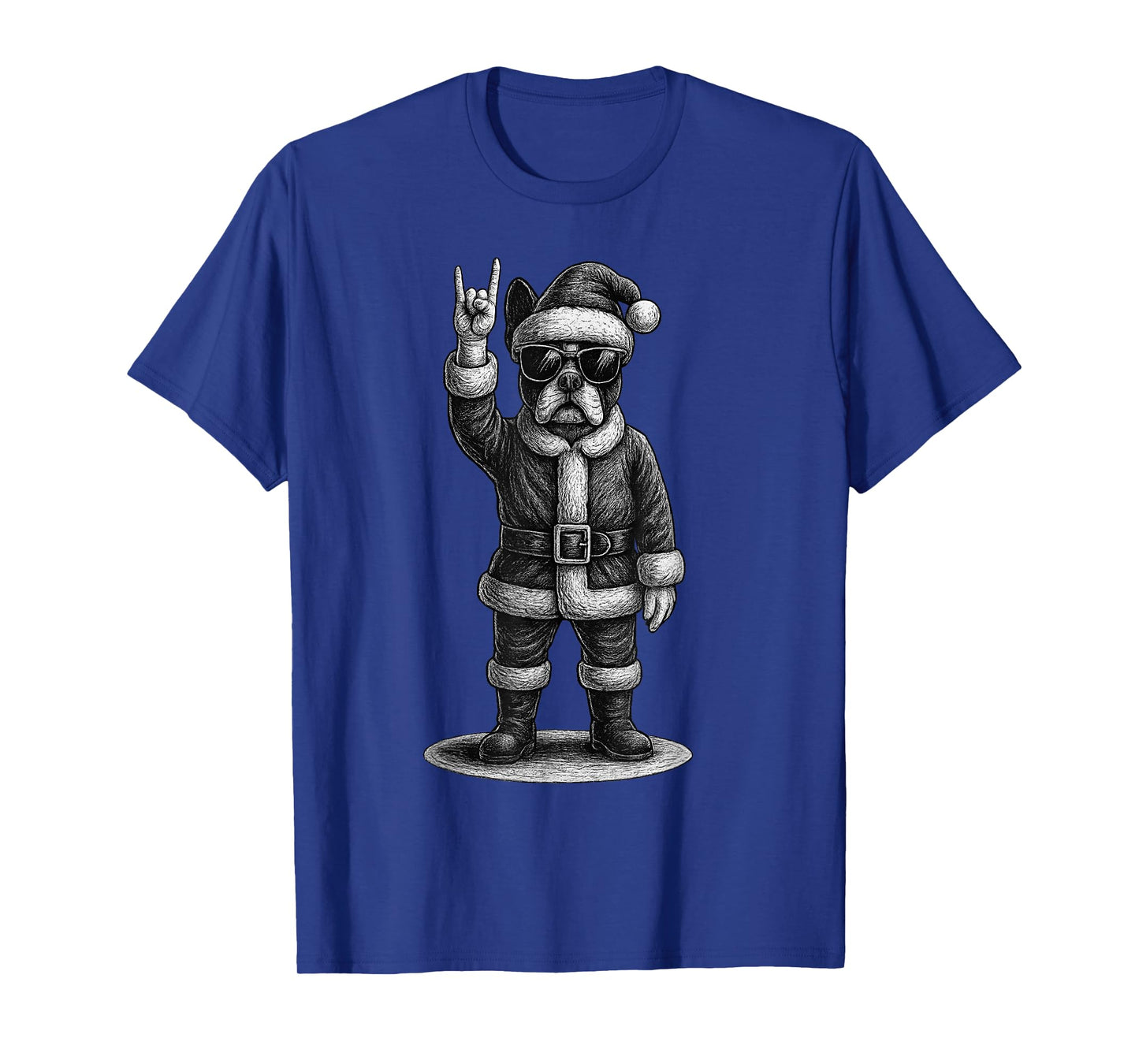Boston Terrier Rock Music Christmas Dog Lover T-Shirt
