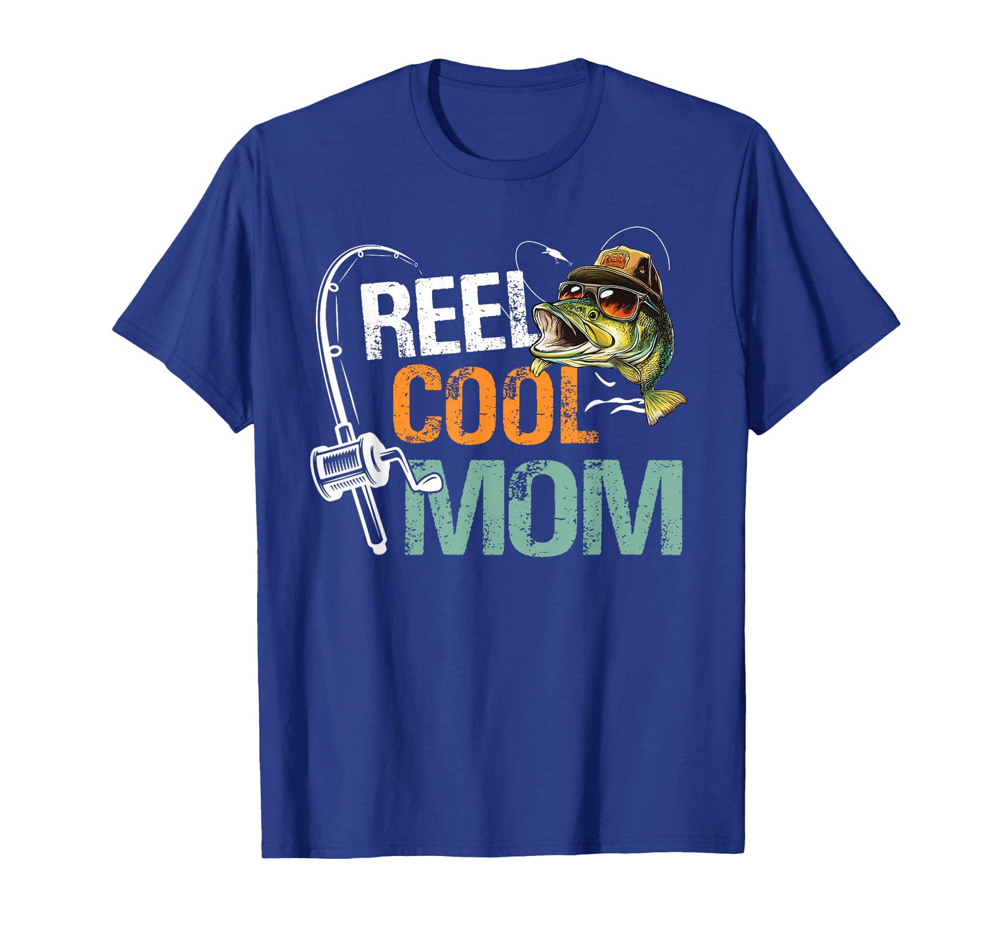 Reel Cool Mom Fishing Mom Birthday Vintage T-Shirt