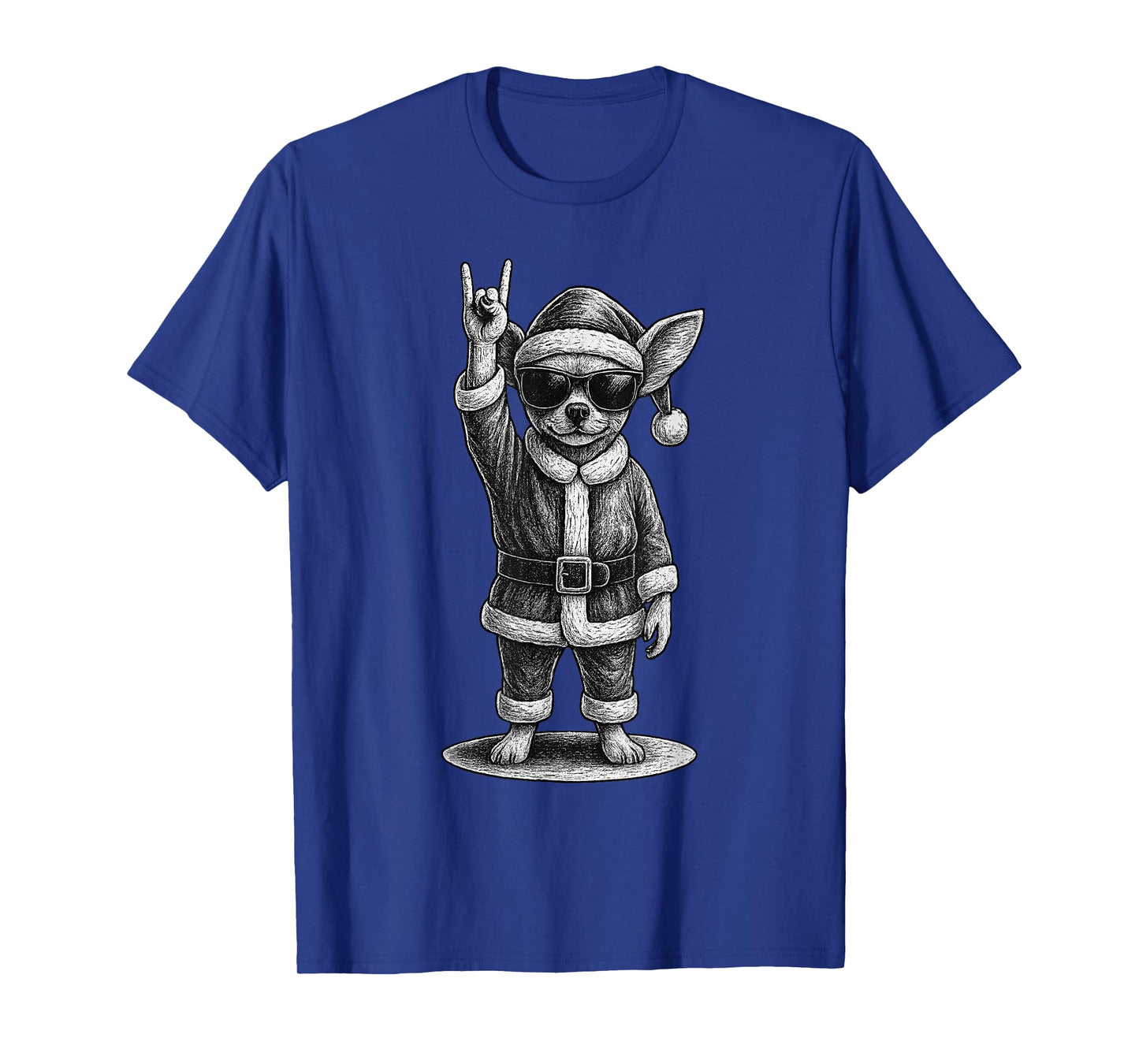 Chihuahua Rock Music Christmas Dog Lover T-Shirt