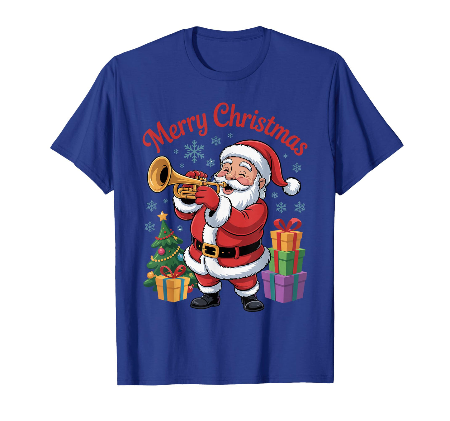 Funny Santa Christmas Design Trumpet Holiday Xmas Pajama T-Shirt