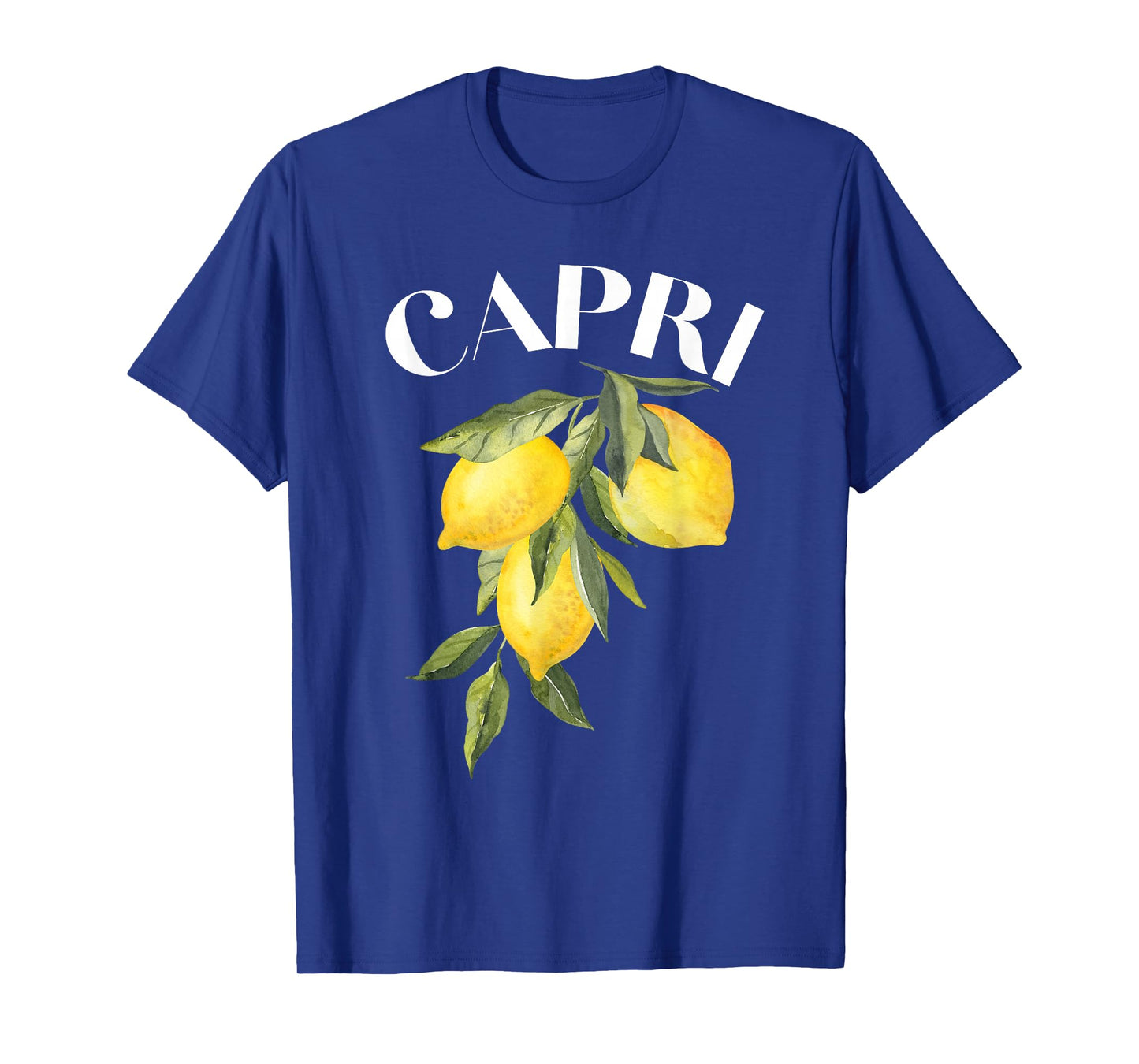 Capri Lemon Art Italian Fruit Lover Italy Island Vintage T-Shirt