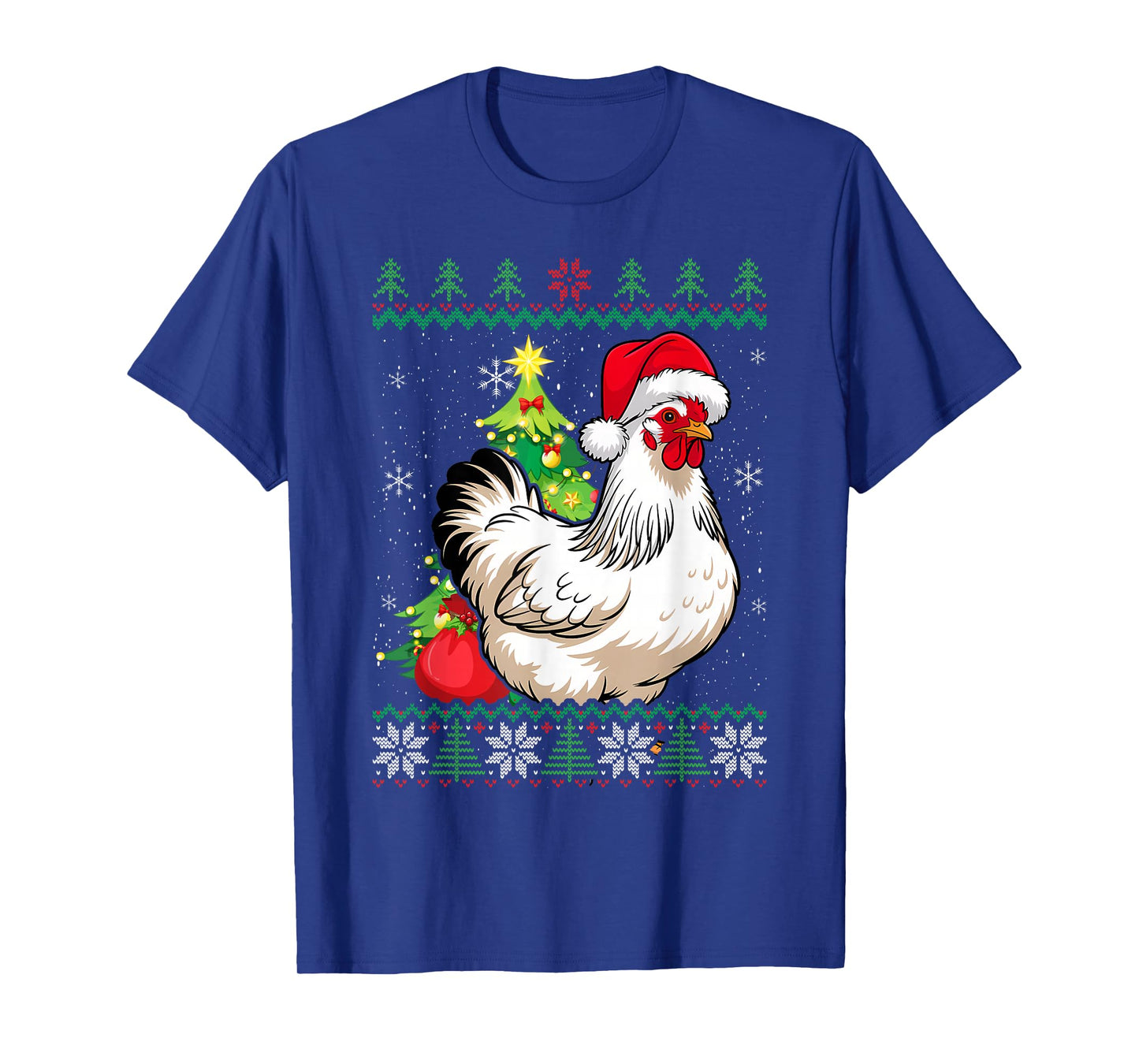 Santa Chicken Ugly Sweater Animals Christmas Pajama T-Shirt
