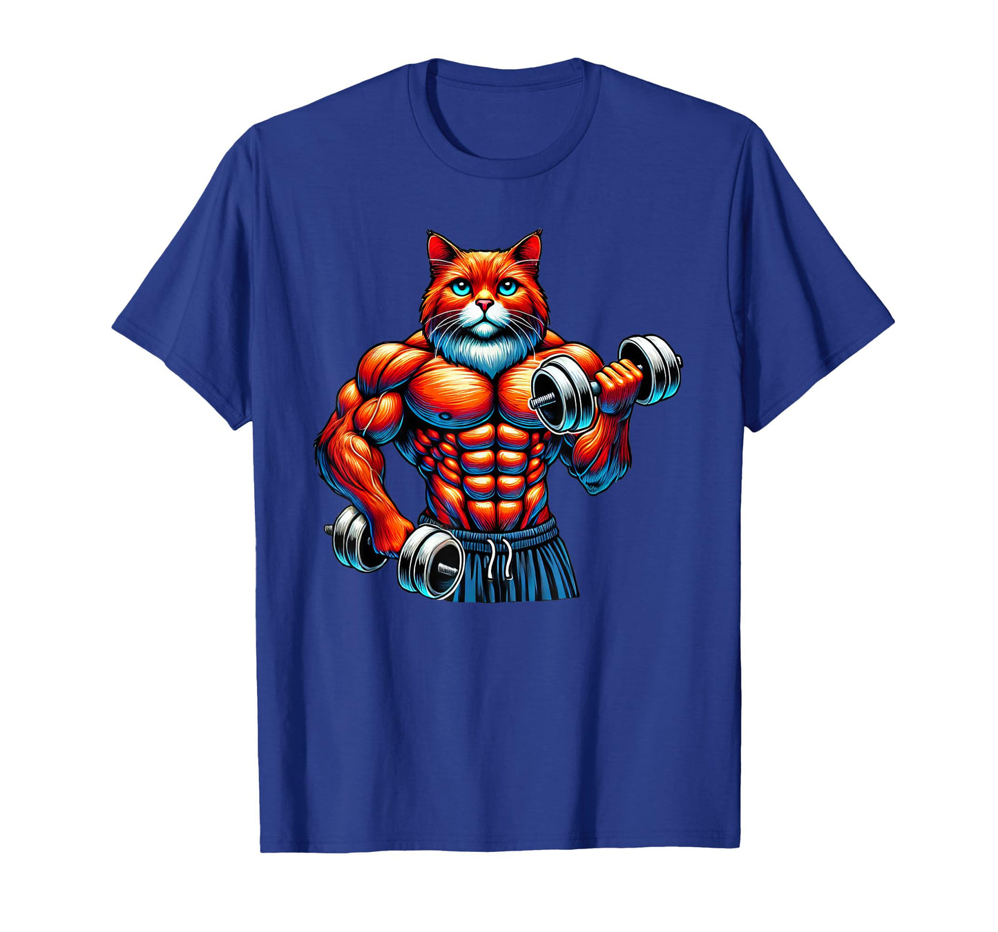 Cat Powerlifting Weightlifting Gym Workout T-Shirt for Men Women