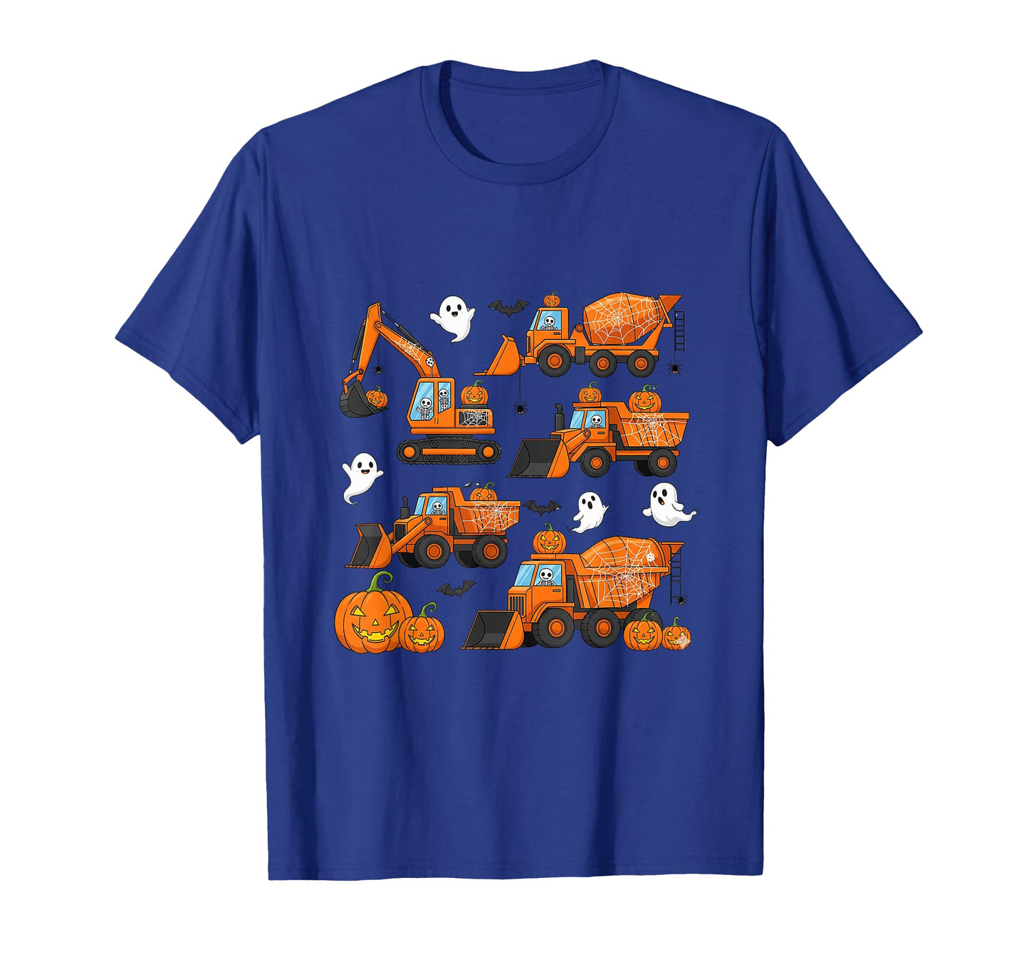 Spooky Construction Trucks Toddler Boys Halloween Costume T-Shirt