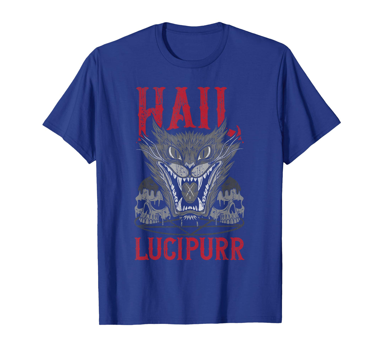 Hail Lucipurr Death Metal Cat Satan Men Women T-Shirt