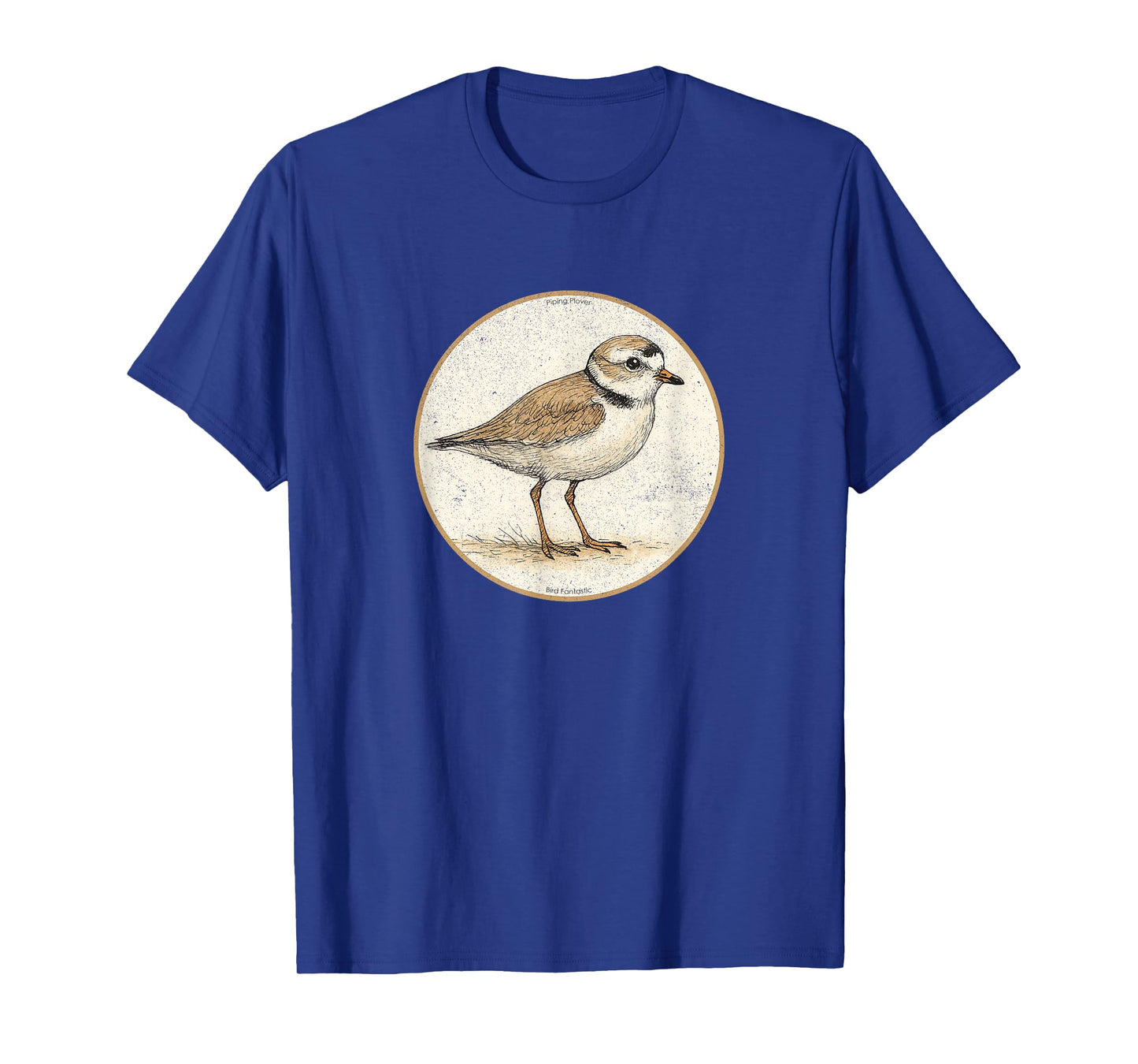Colorful Retro Piping Plover Bird Design T-Shirt