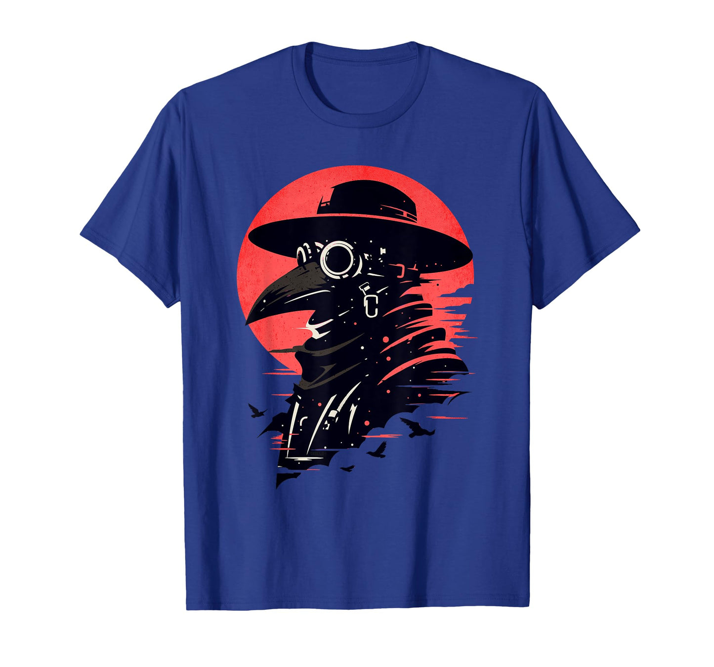 Gothic Mask Graphic Steam Punk Themed Plague Doctor Design T-Shirt