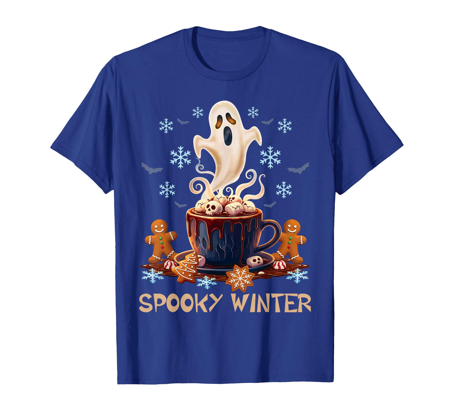 Spooky Winter Halloween Scary Christmas Ghost Winterween T-Shirt