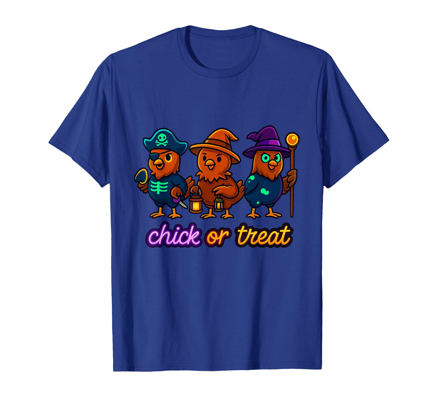 Chick Or Treat Halloween Witch Spooky Chicken Kids T-Shirt