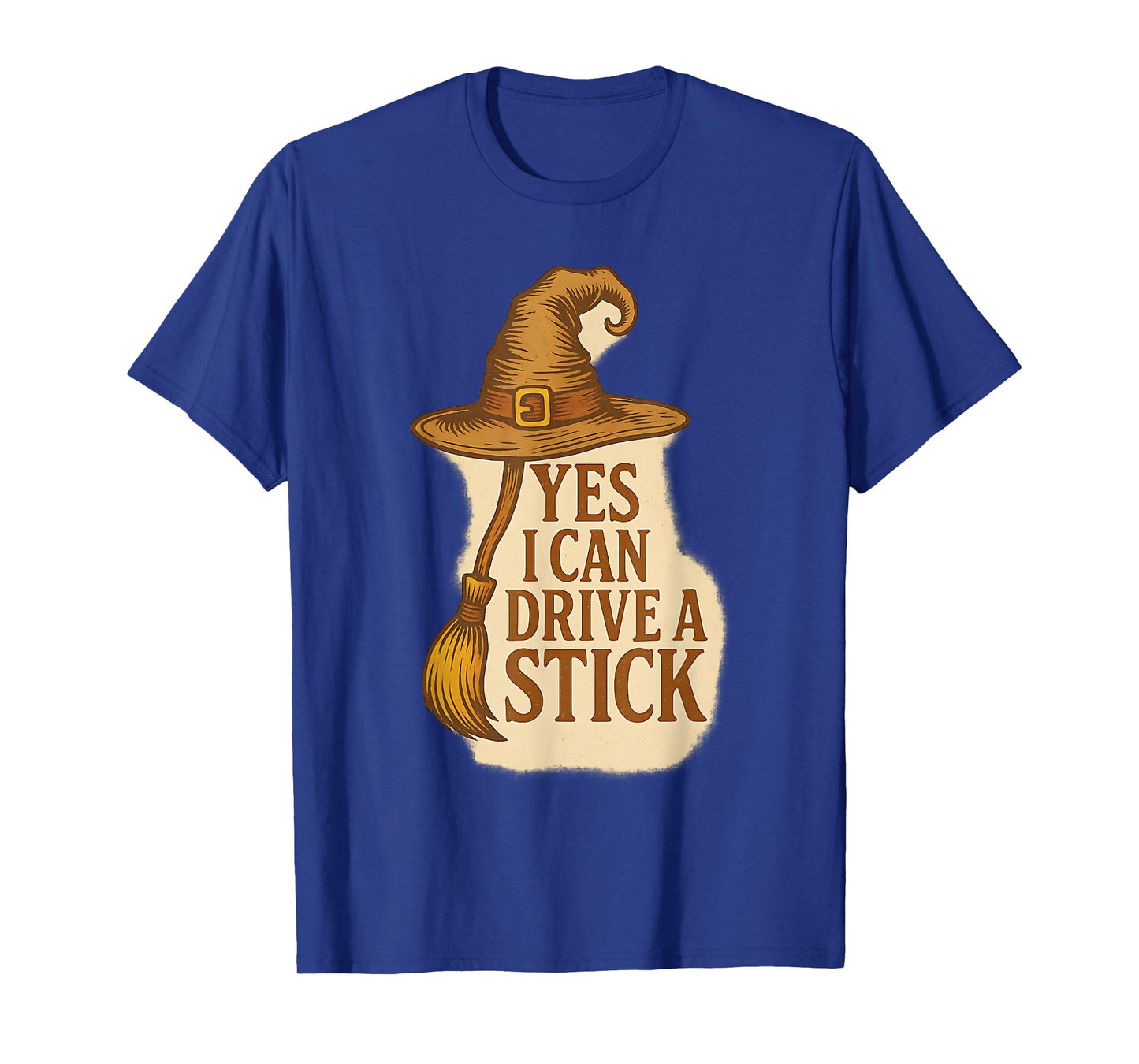 I Can Drive a Stick Funny Halloween Costume Witch Hat T-Shirt