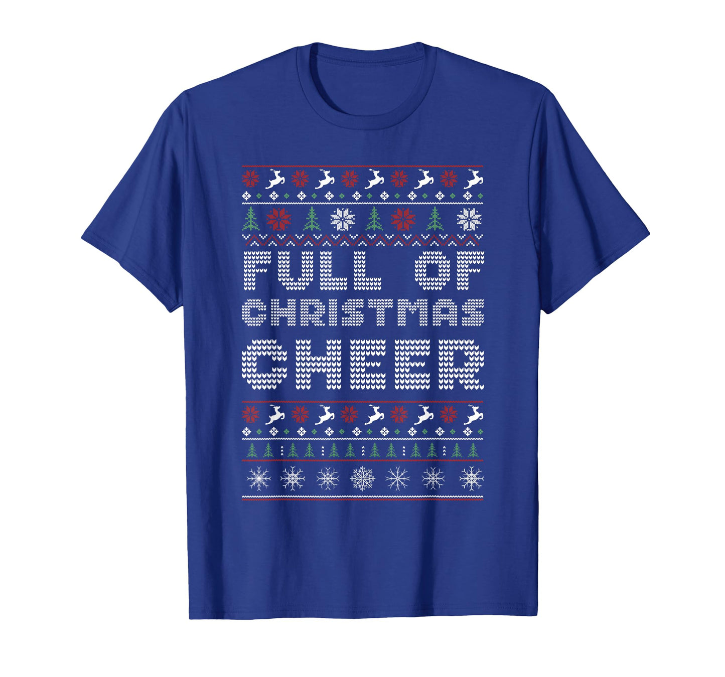 Funny Full of Christmas Cheer Beer Ugly Matching Couples T-Shirt