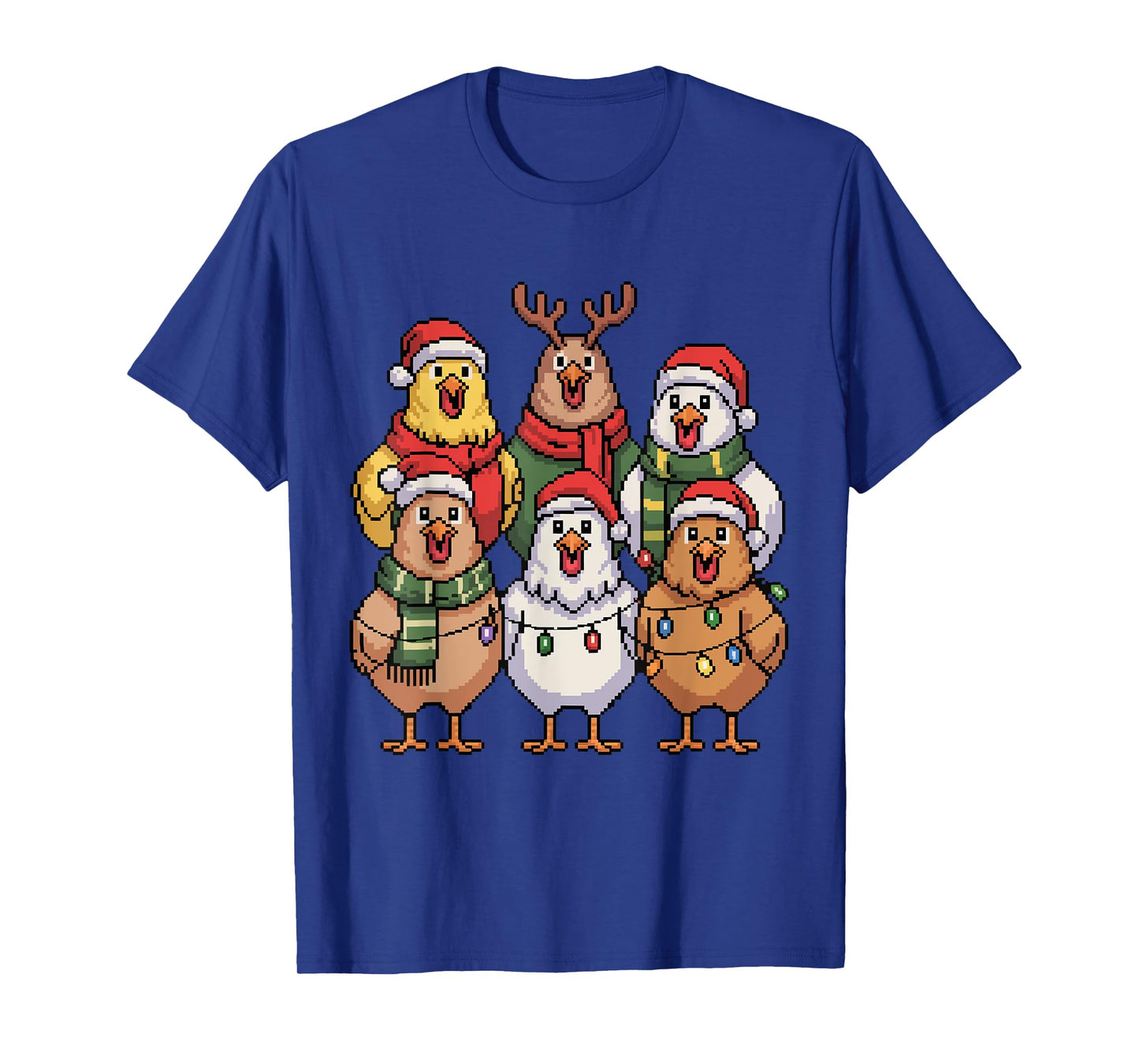 Christmas Lights Chicken Santa Funny Xmas Tree for Men Women T-Shirt