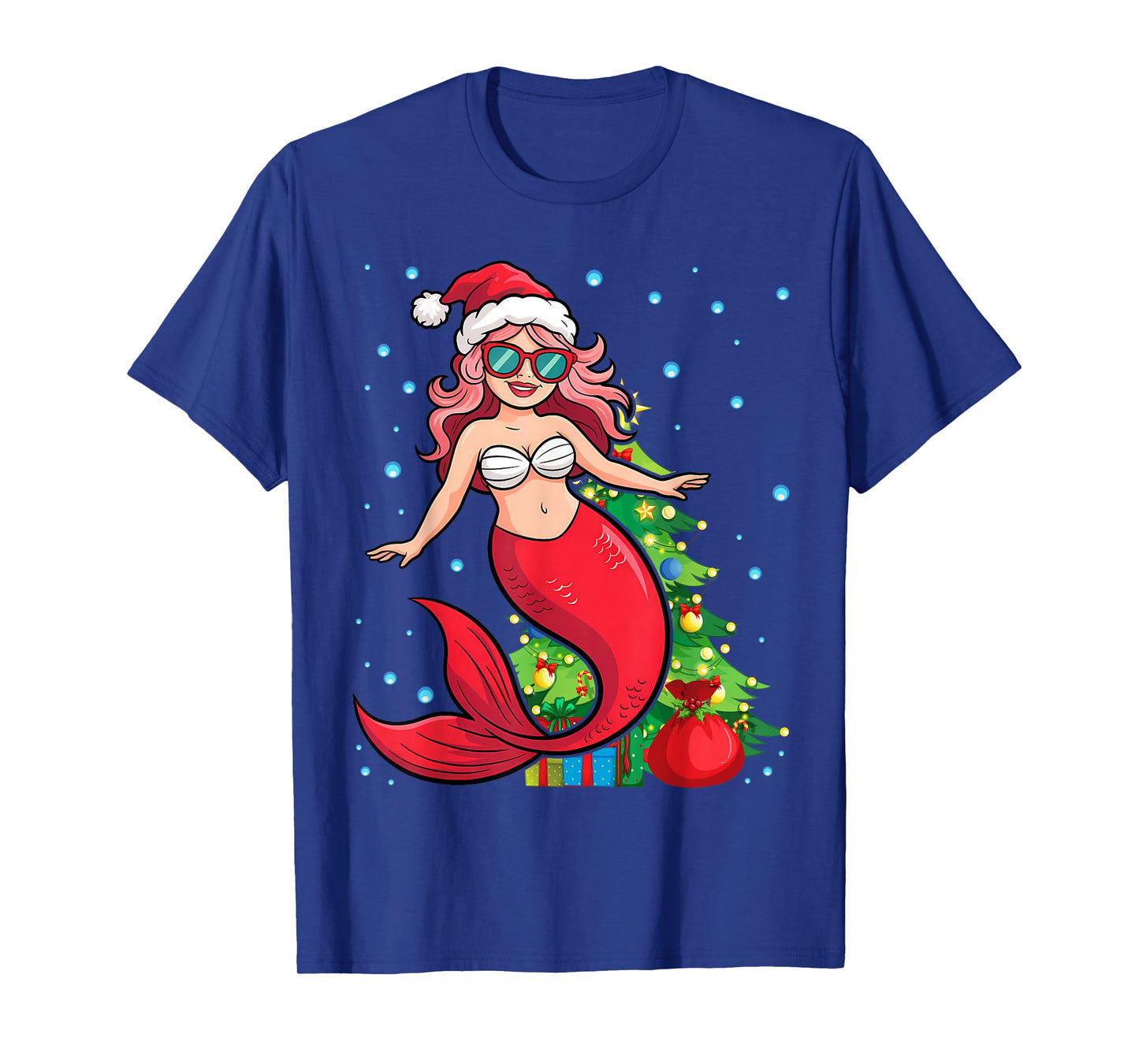 Mermaid Christmas Lover Santa T-Shirt