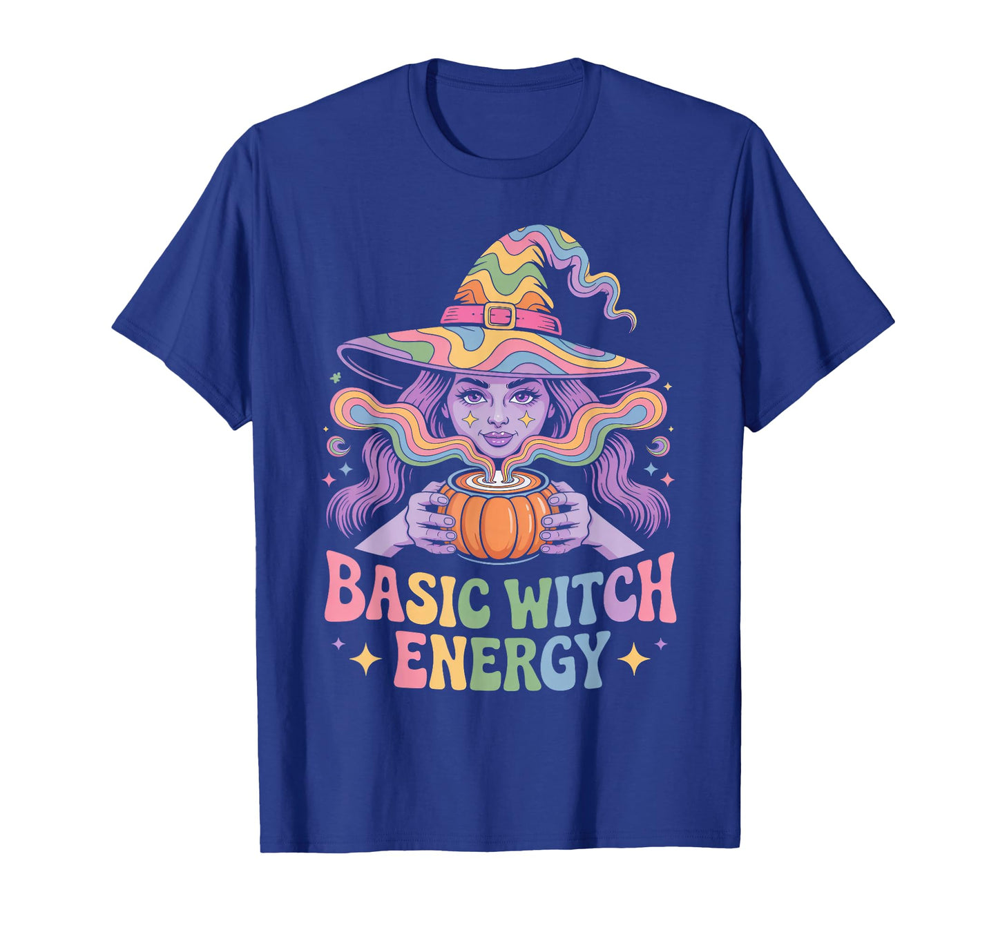 Basic Witch Energy Magical Trippy Rainbow Latte T-Shirt