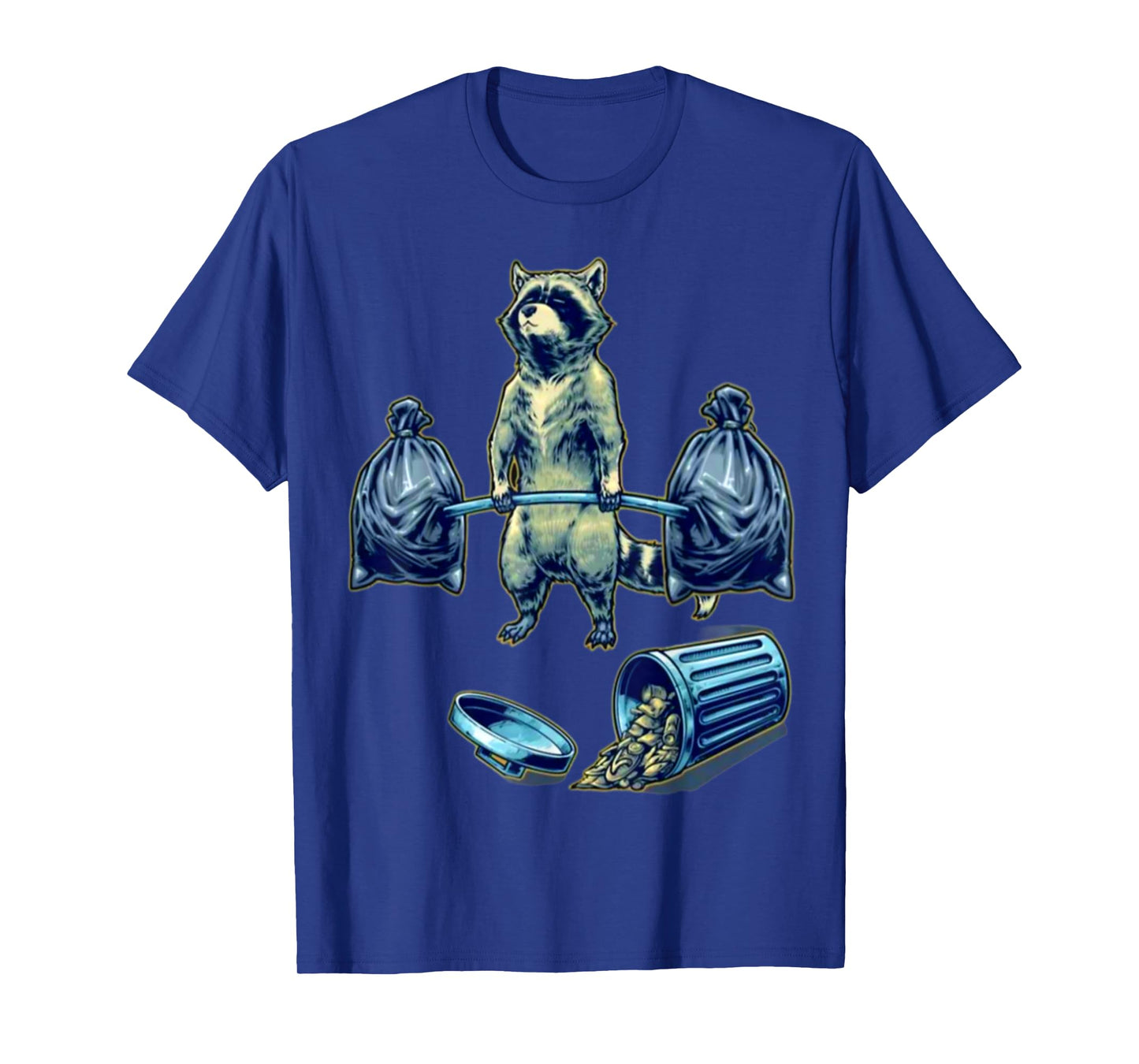 Deadlifting Raccoon Weightlifting Bodybuilding Fitness Gym T-Shirt