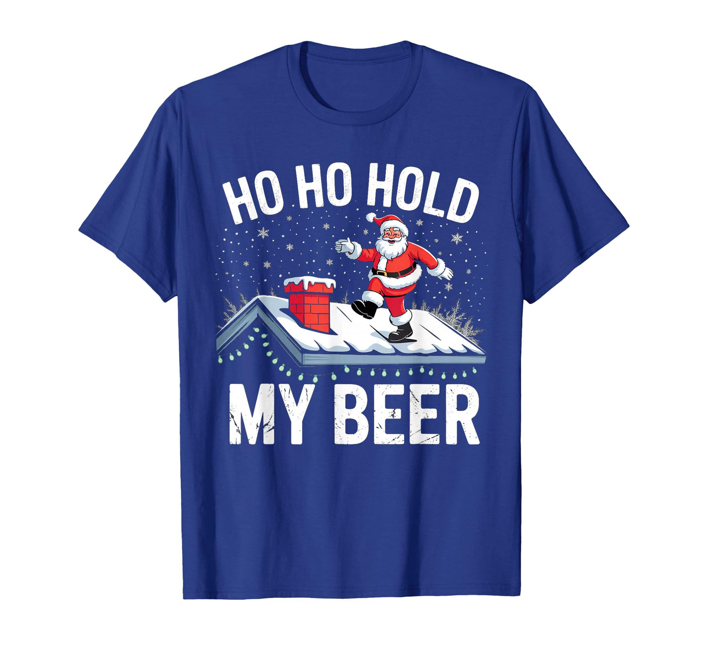 Ho Ho Hold My Beer Christmas 2025 Drinking Santa Gifts T-Shirt