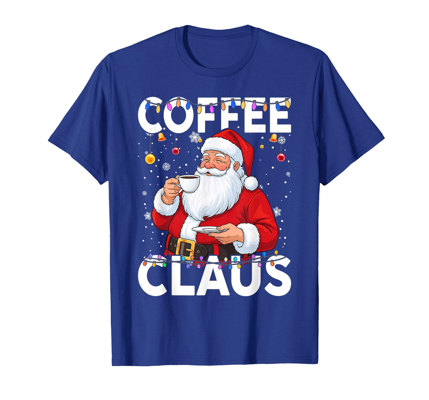 Coffee Santa Claus Christmas Matching Costume T-Shirt