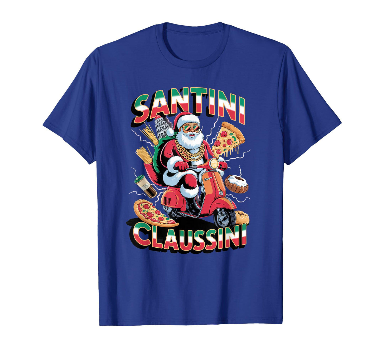 Italian Brainrot Christmas Santini Claussini Funny Santa T-Shirt