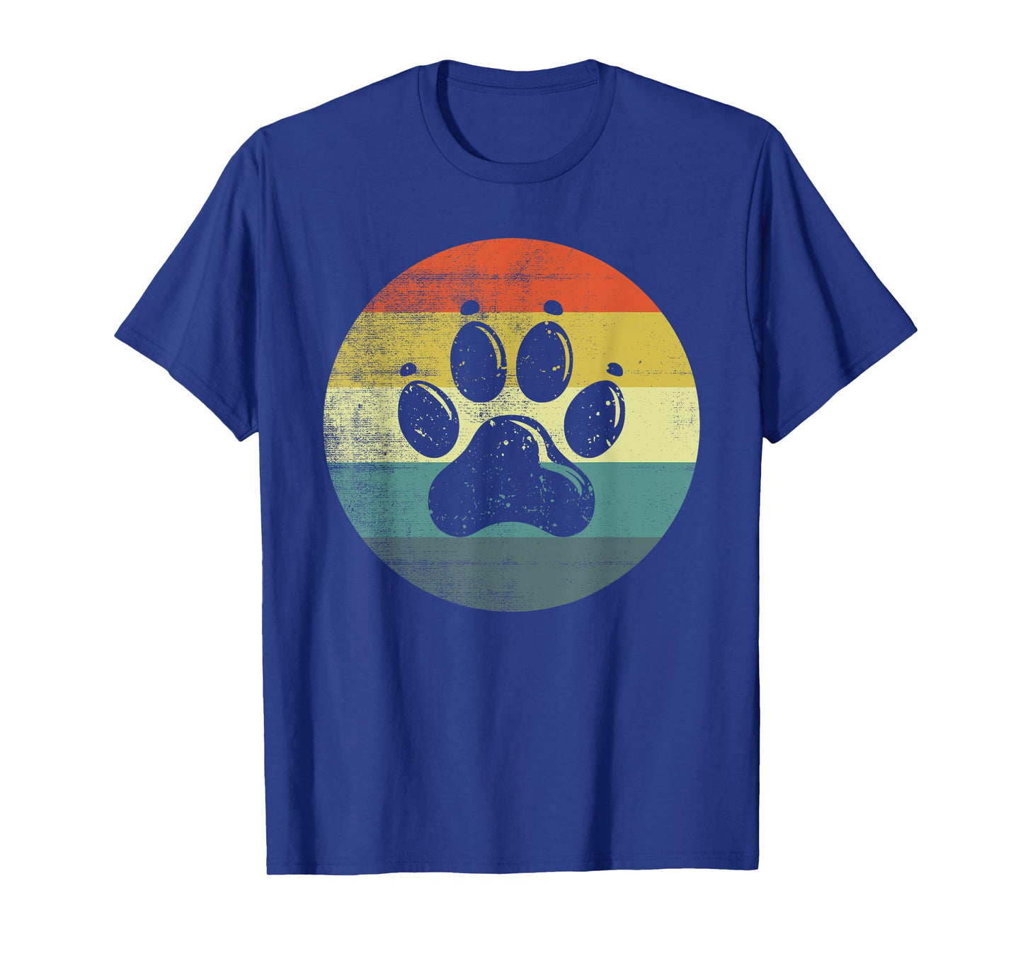 Retro Vintage Dog Paw Design T-Shirt for Men Women Kids