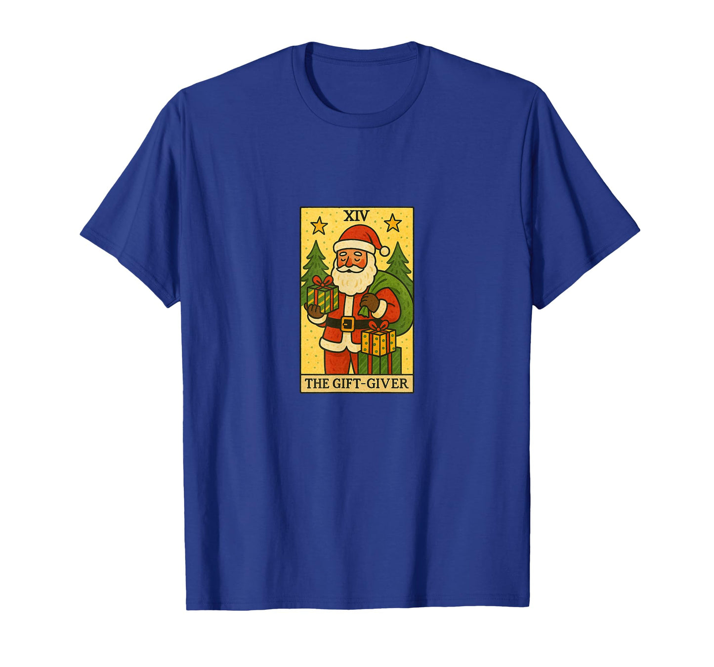 The Gift Giver Santa Claus Tarot Card Christmas Design T-Shirt