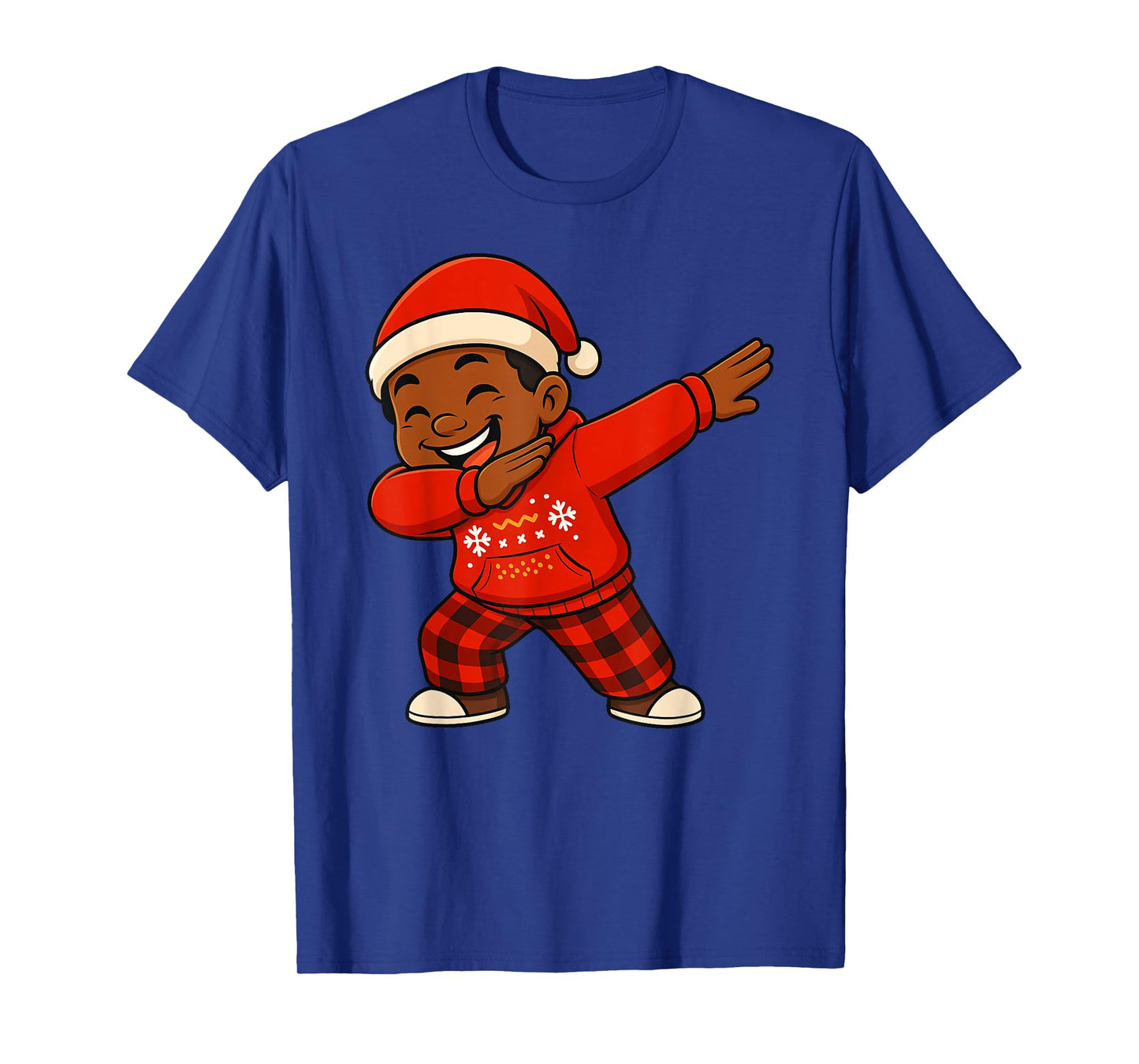 Funny Black Kid Dabbing Merry Christmas Santa Xmas Boys Girl T-Shirt
