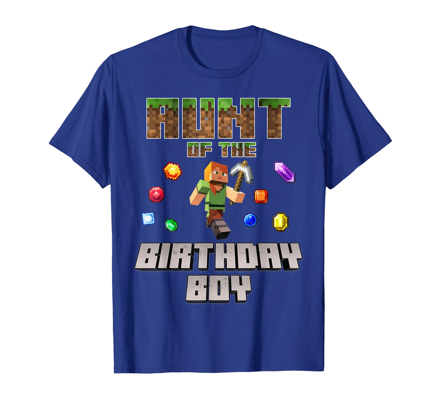 Aunt Of The Birthday Boy Video Gamer Pixel Number T-Shirt