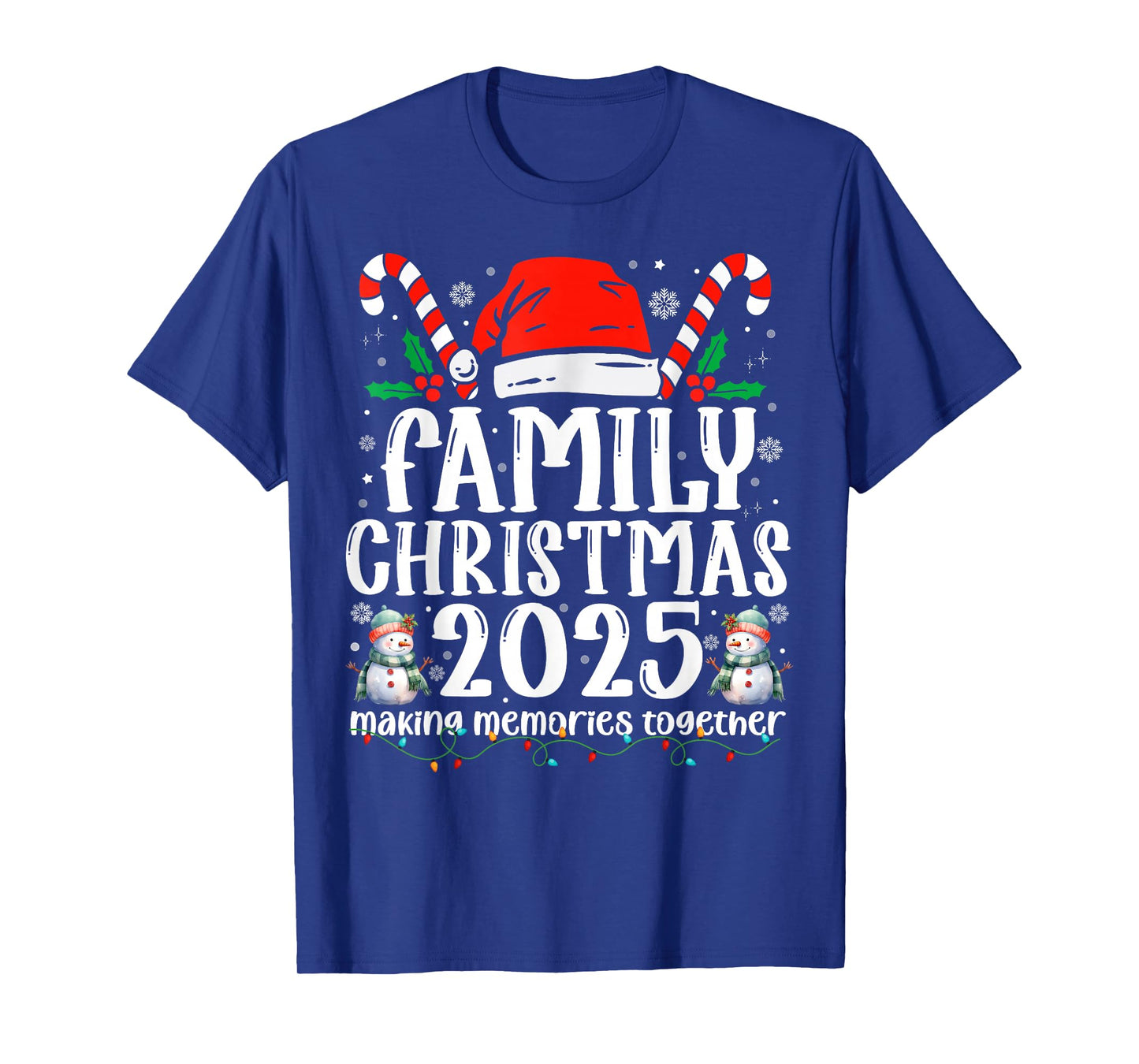 Family Christmas 2025 Santa Hat Squad Matching Group Xmas T-Shirt