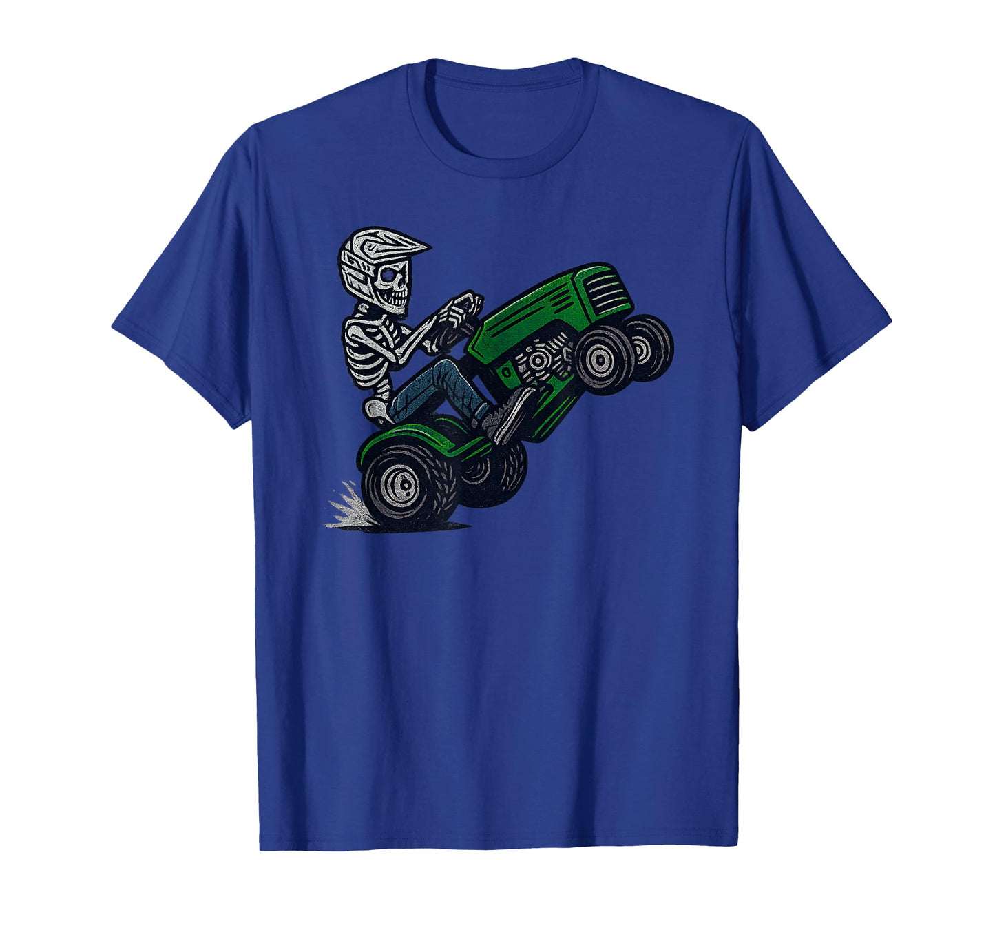 Vintage Halloween Skeleton Lawn Mower Funny Spooky Costume T-Shirt