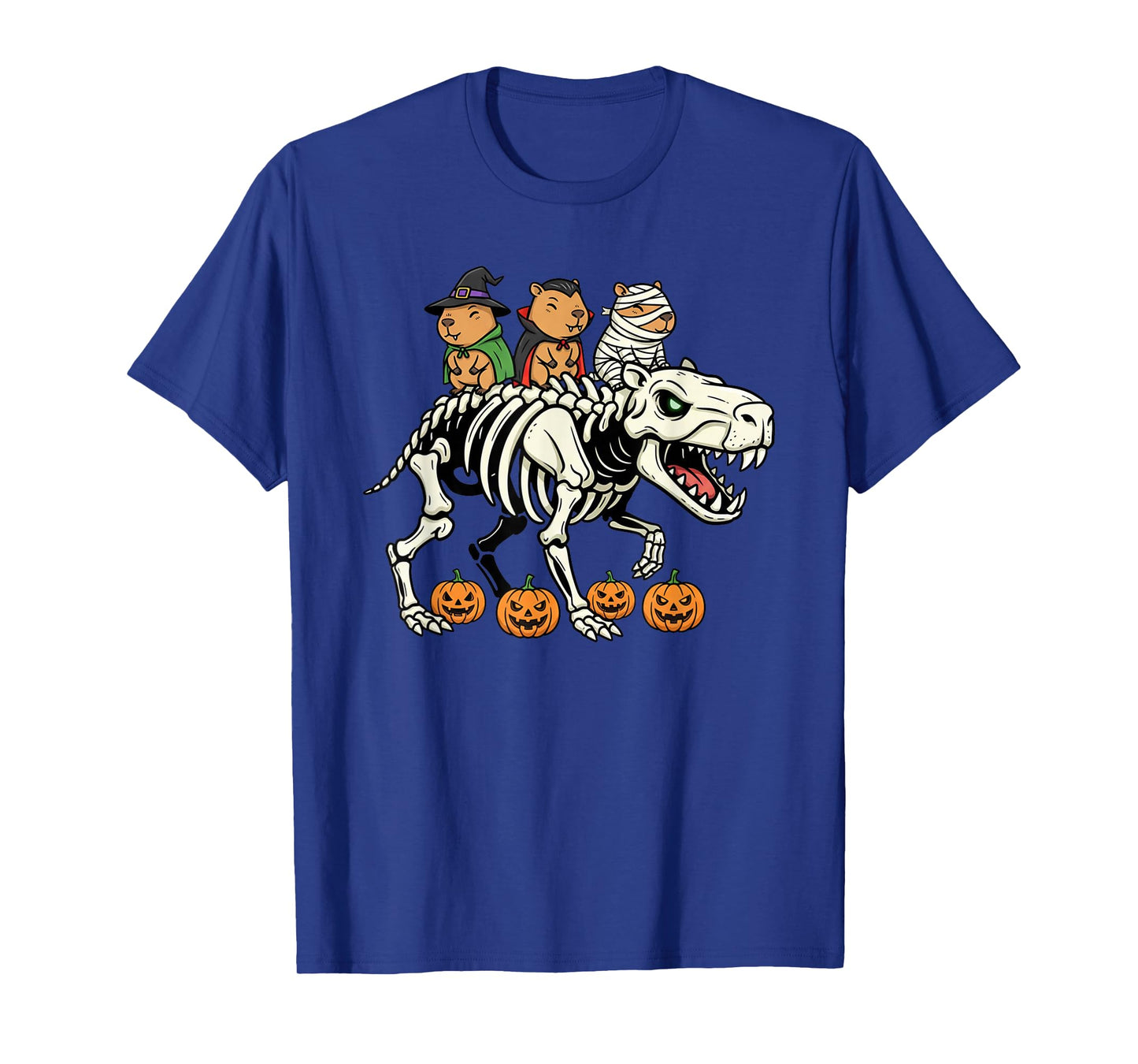 Capypara Skeleton Mummy Witch Halloween Kids Mens Womens T-Shirt