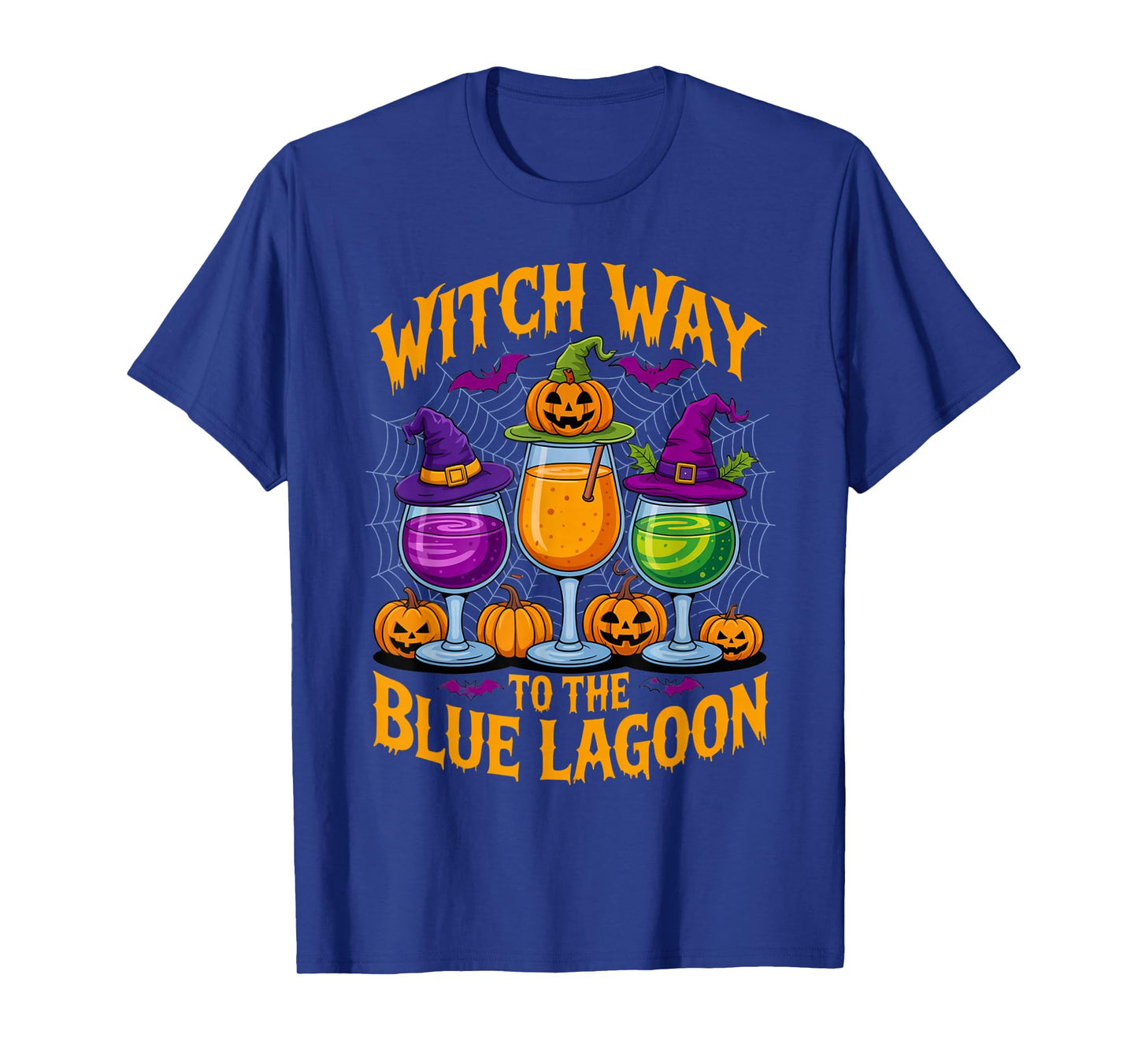 Witch Way to The Blue Lagoon Spooky Halloween Cocktail T-Shirt