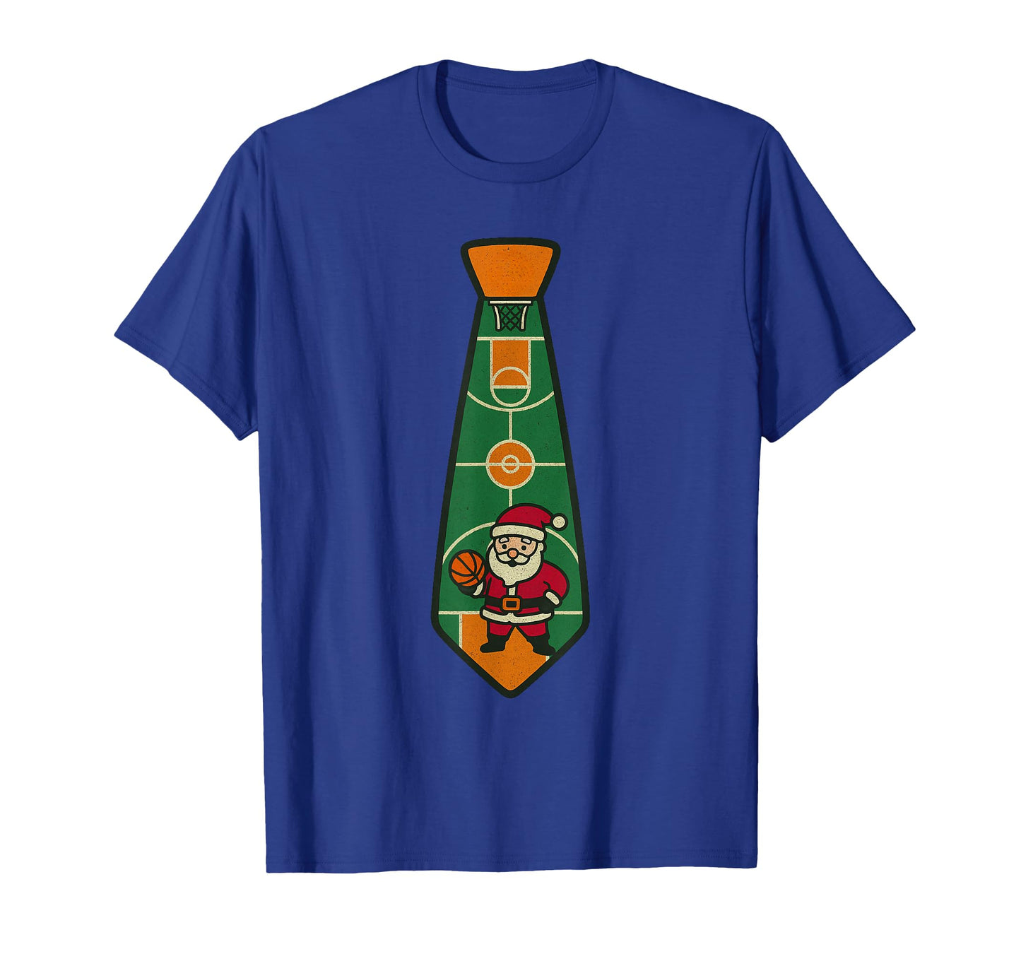 Santa Claus Playing Basketball Xmas Holiday Funny Christmas T-Shirt